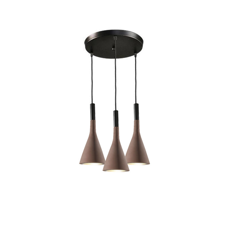 Solara Lampe suspendue conique en béton industrielle