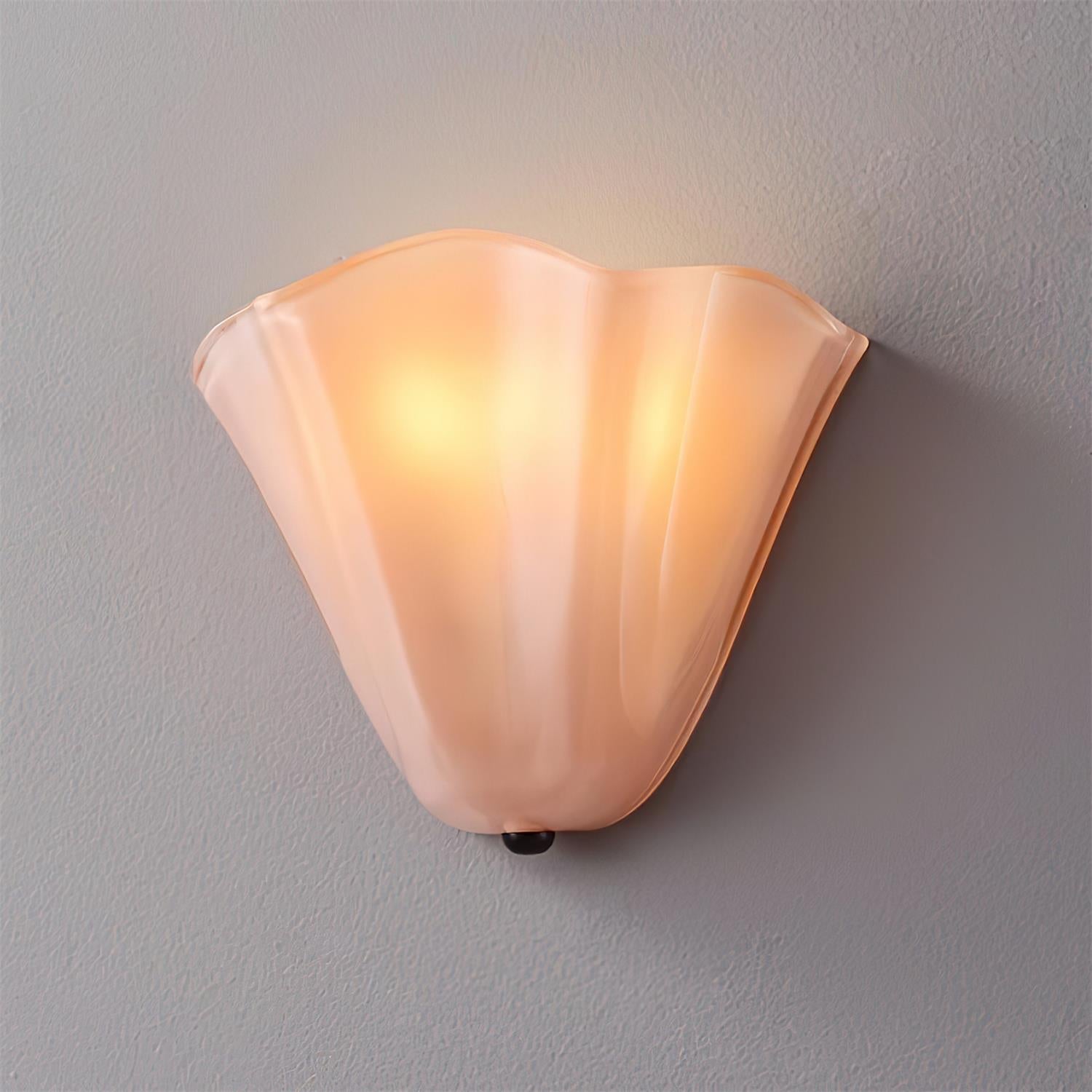 Corala Applique Murale Verre Pastel Forme Ventilateur