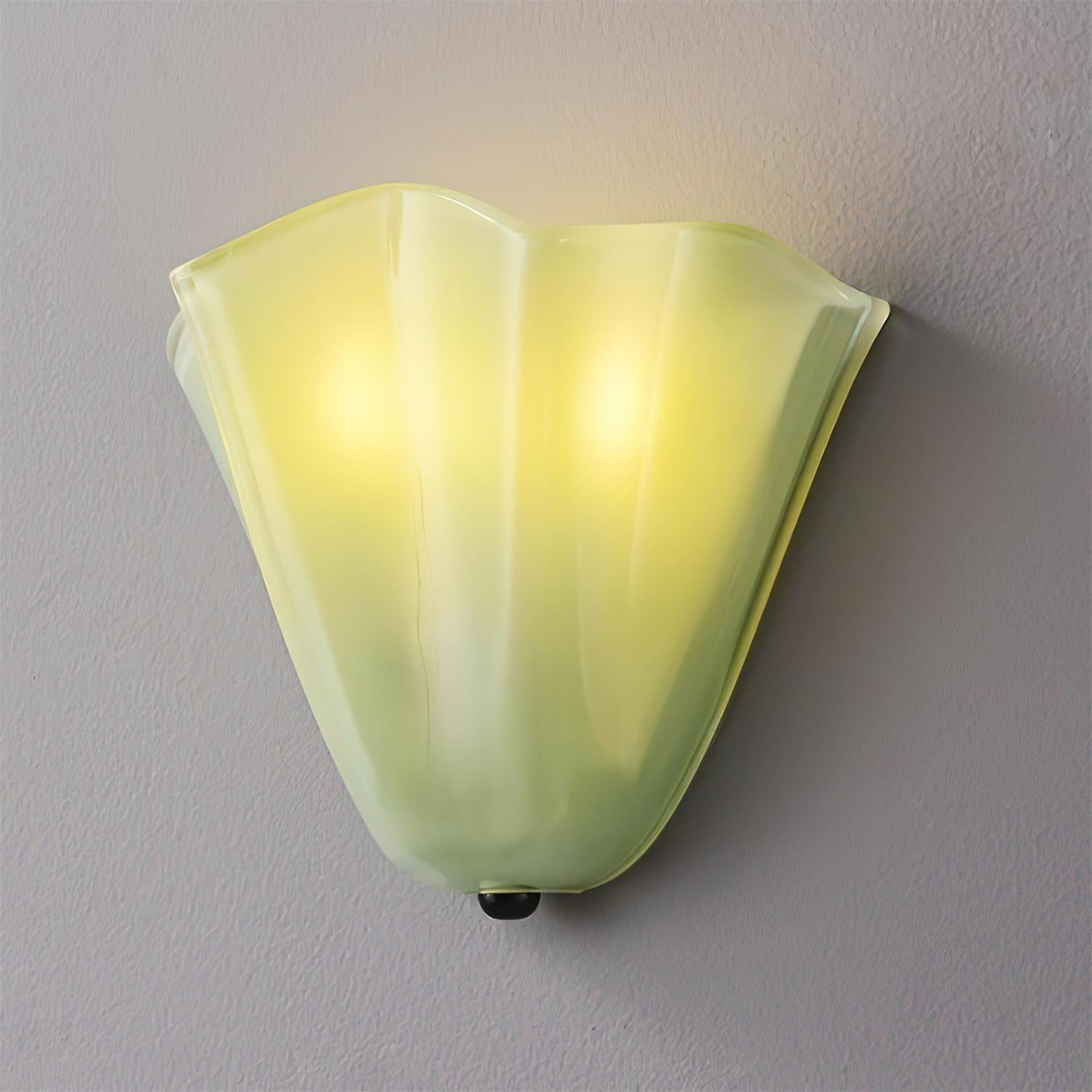 Corala Applique Murale Verre Pastel Forme Ventilateur