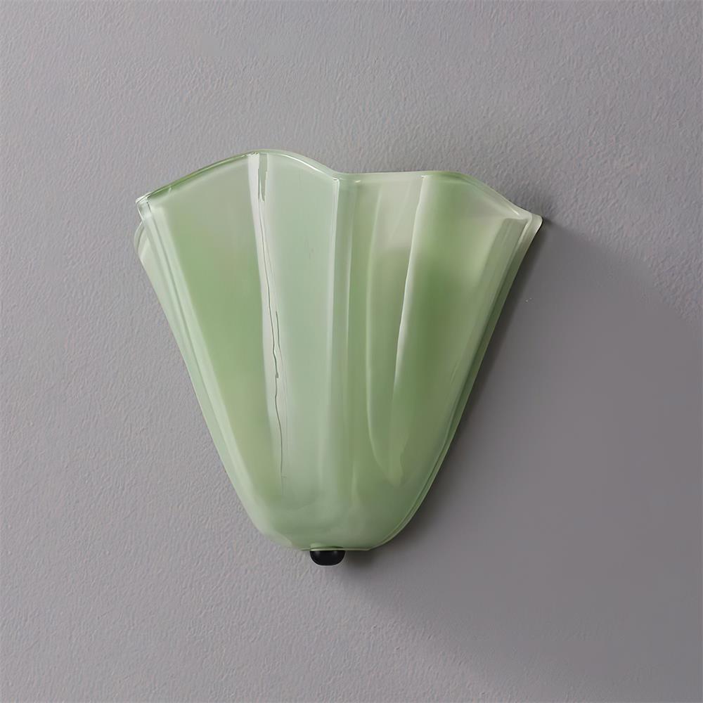 Corala Applique Murale Verre Pastel Forme Ventilateur