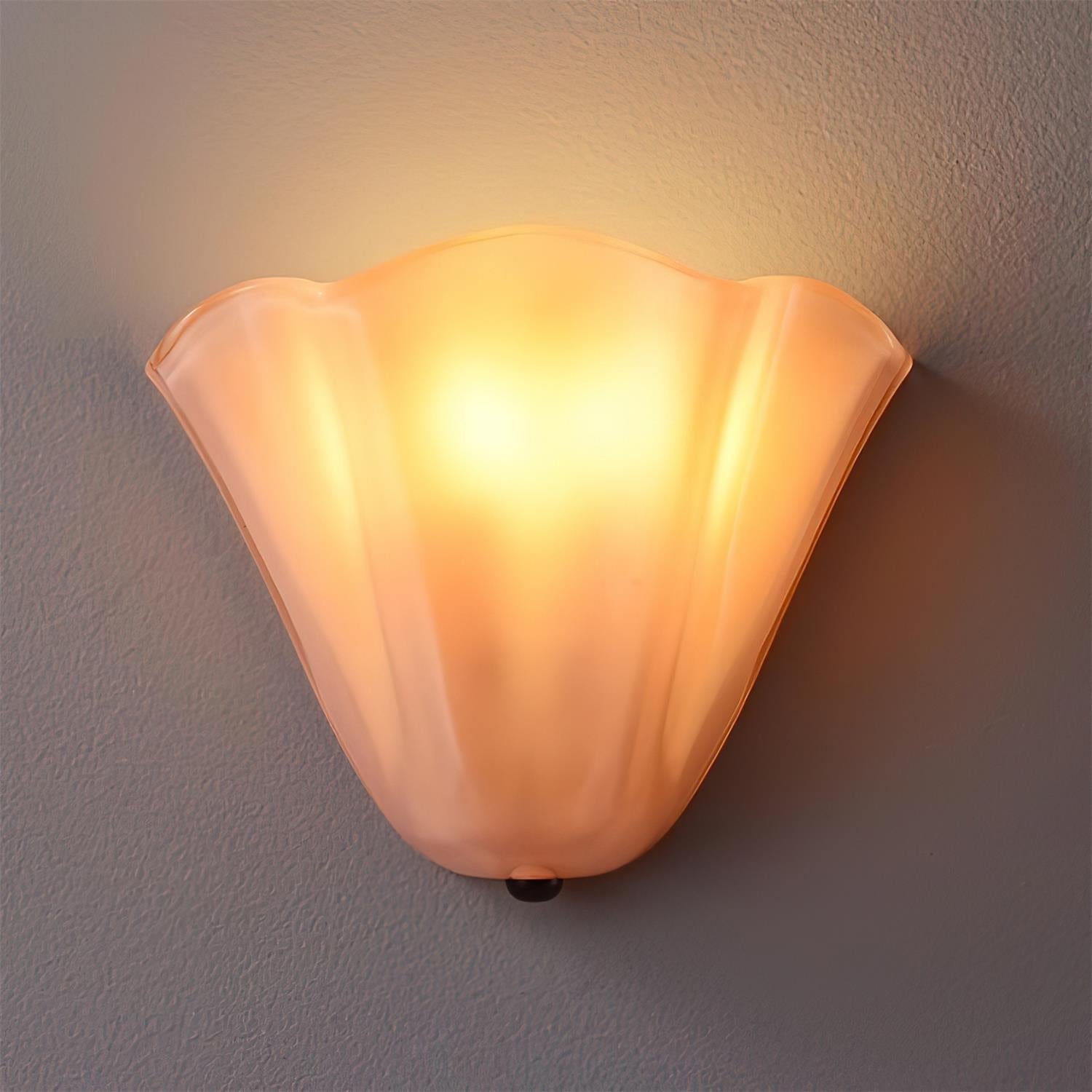 Corala Applique Murale Verre Pastel Forme Ventilateur