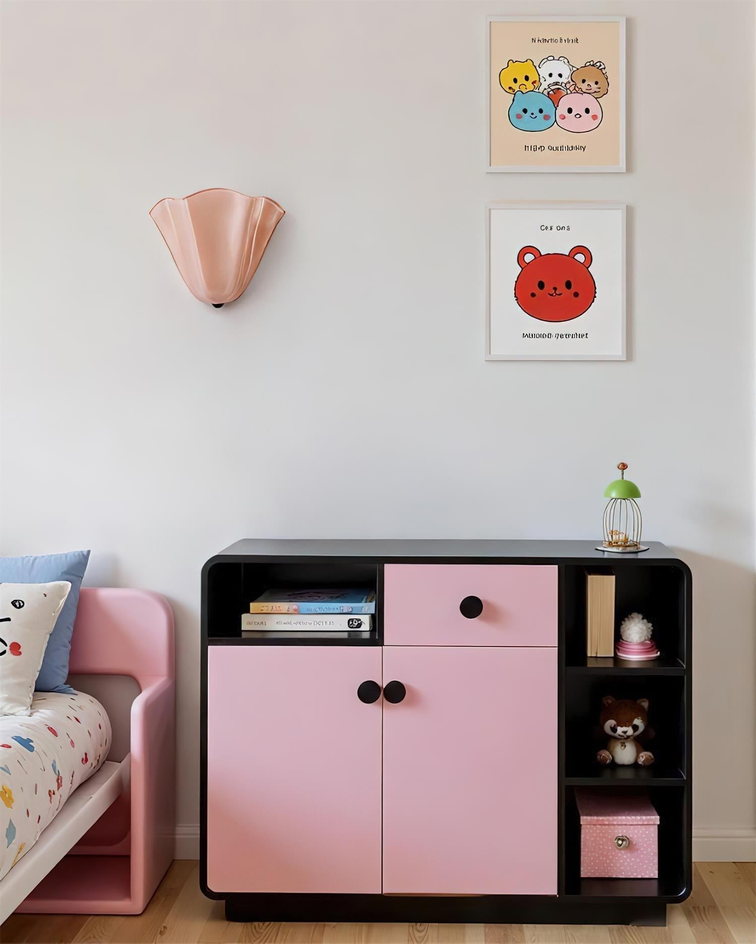 Corala Applique Murale Verre Pastel Forme Ventilateur