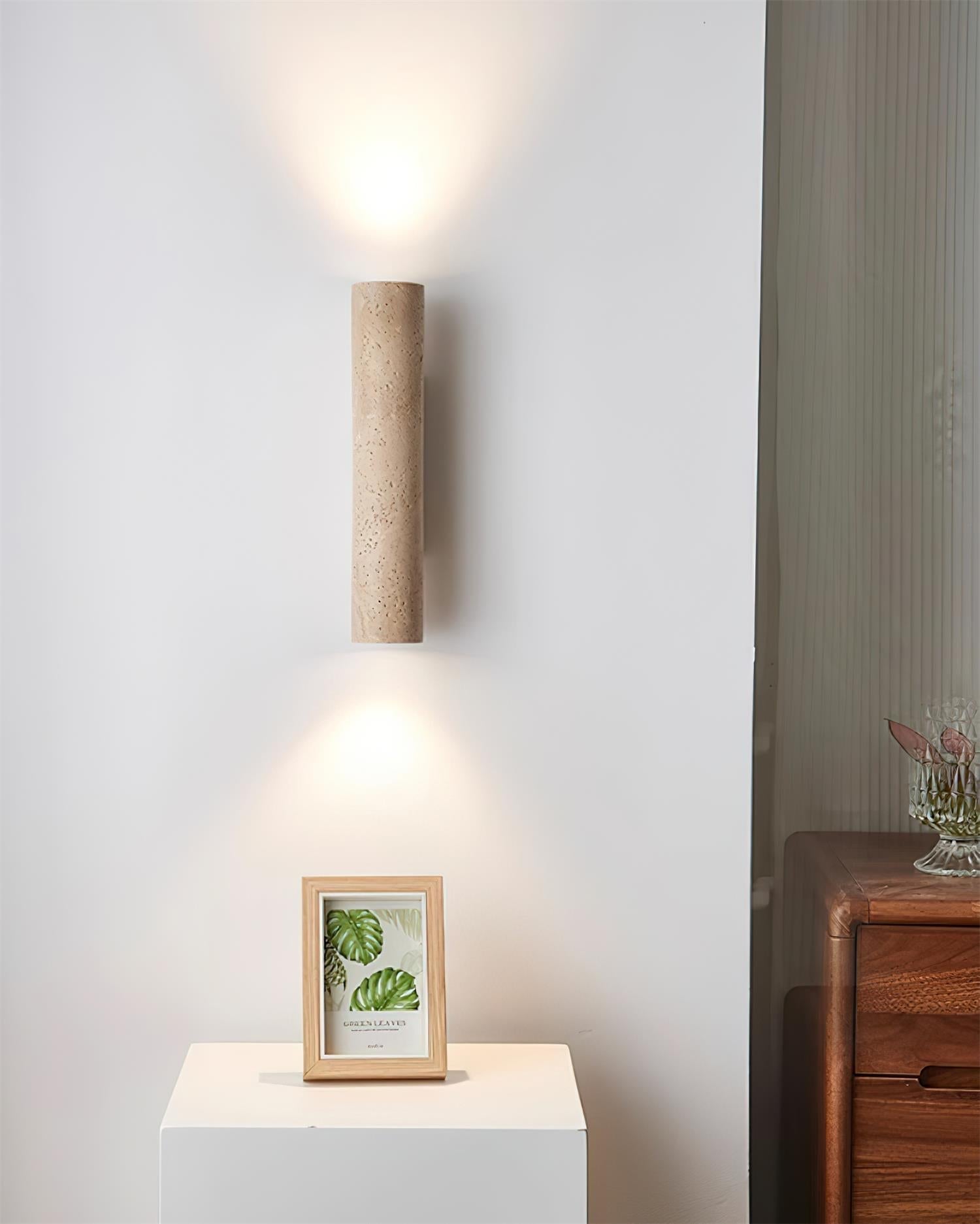 Lunaro Applique Murale Travertin Grande Minimaliste