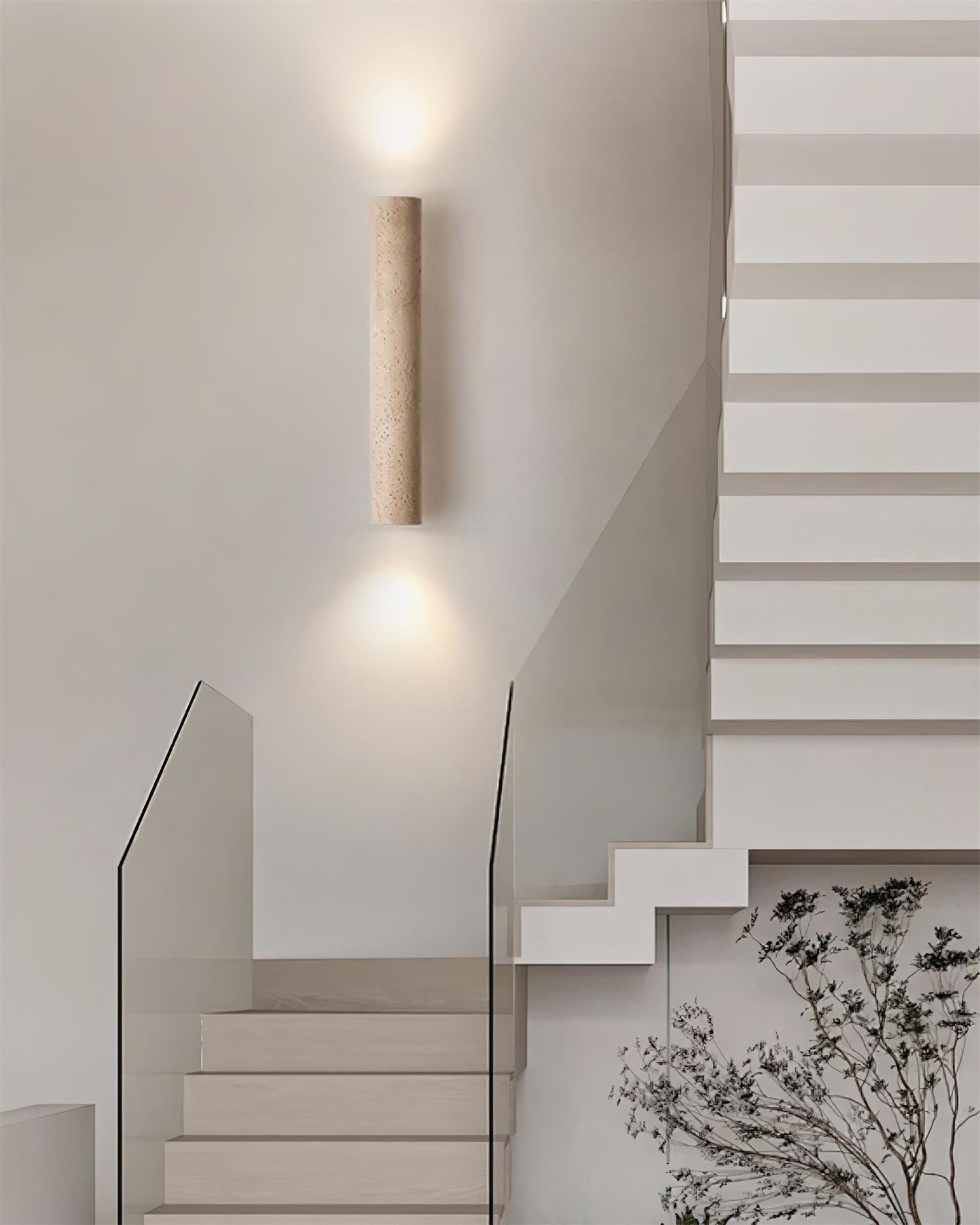 Lunaro Applique Murale Travertin Grande Minimaliste
