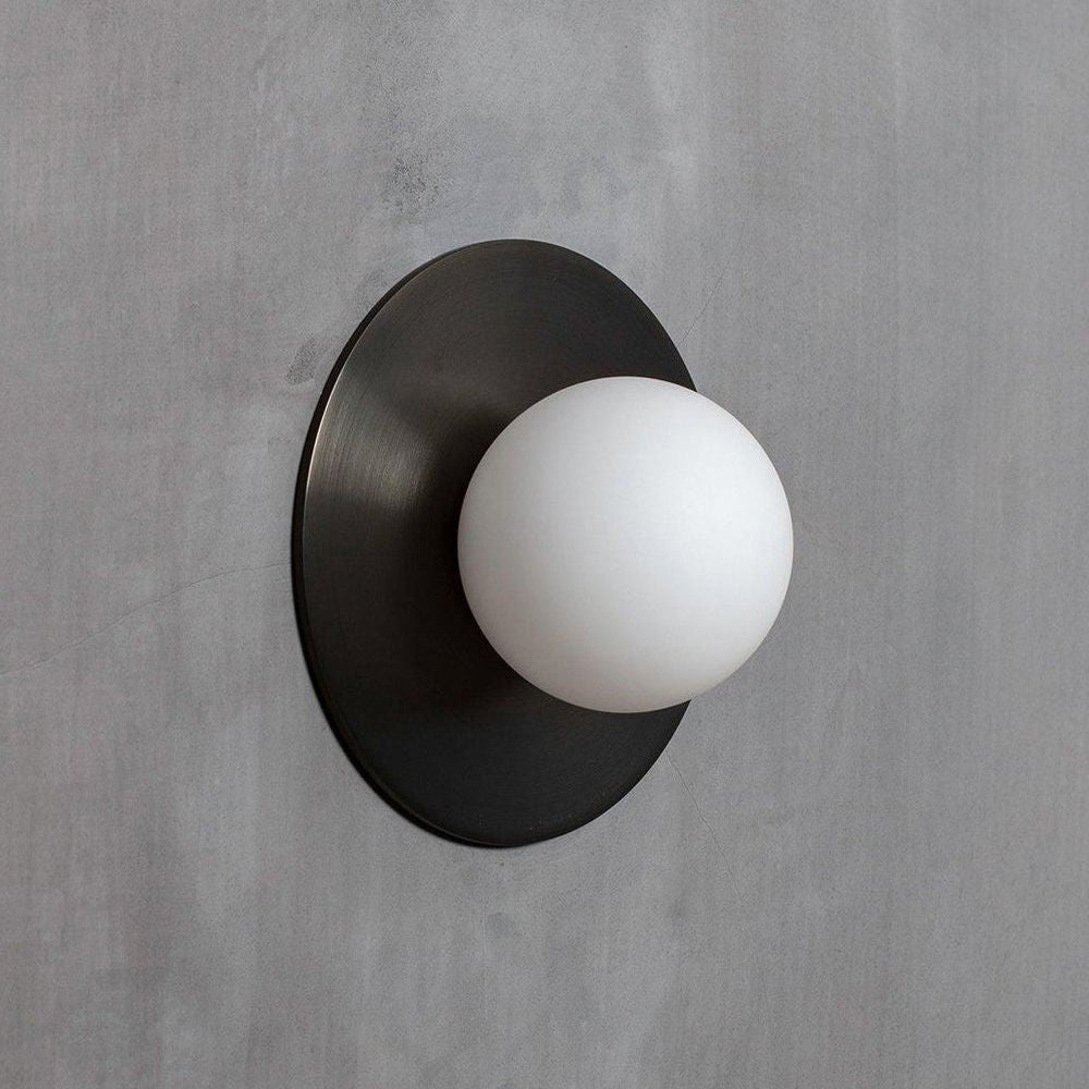 Haze Lampe Murale Ronde En Métal Et Verre Minimaliste Moderne
