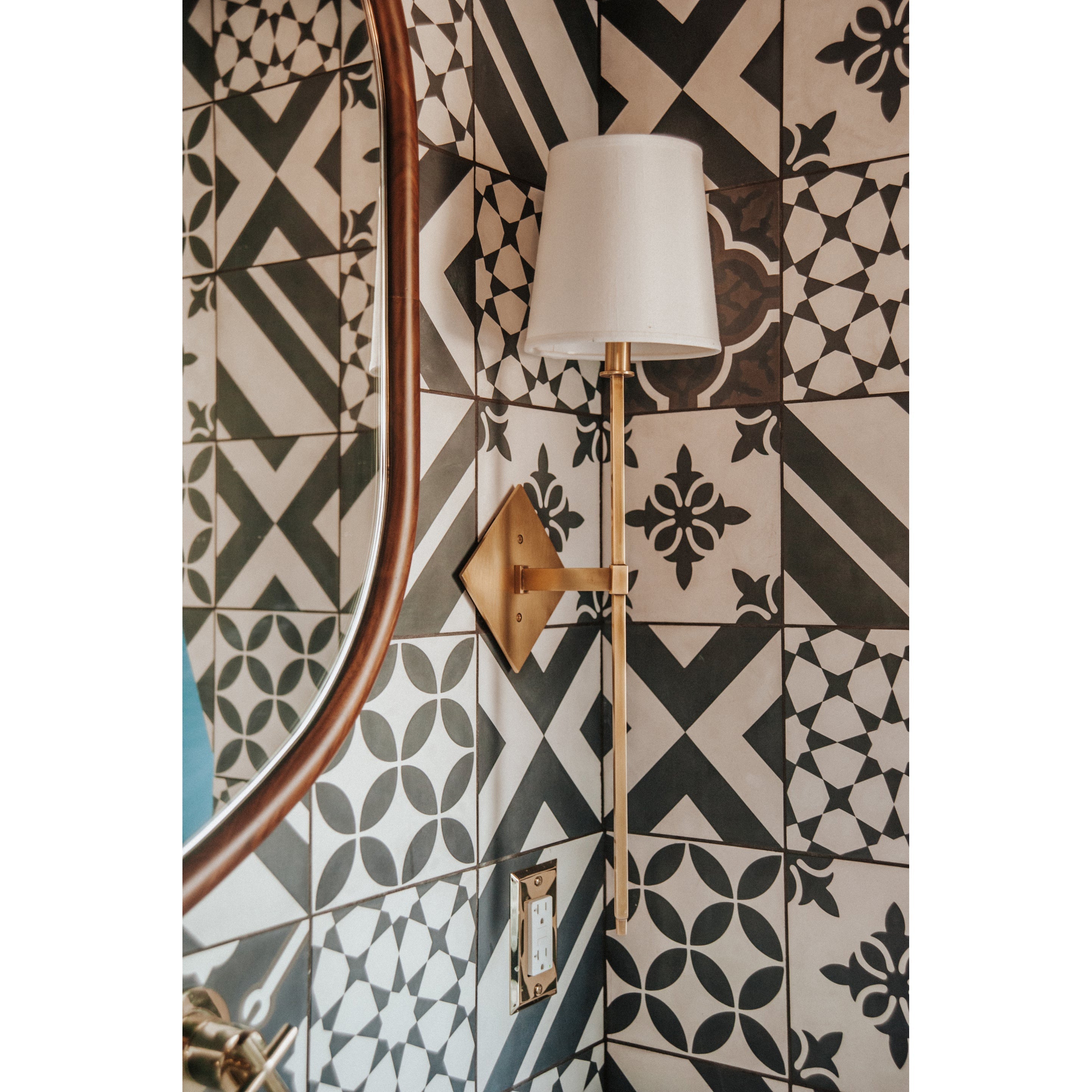 Kismet Lampe Murale En Métal Laiton Et Tissu Minimaliste Moderne