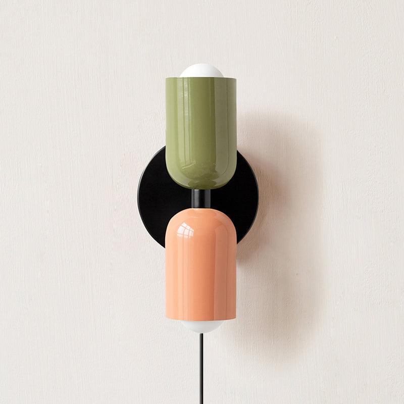 Lustra Wall Lamp Green Black Minimalist Plug-In