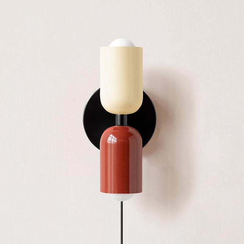 Lustra Wall Lamp Green Black Minimalist Plug-In