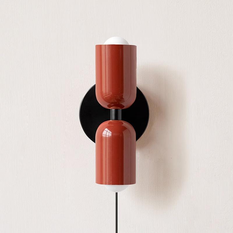 Lustra Wall Lamp Green Black Minimalist Plug-In
