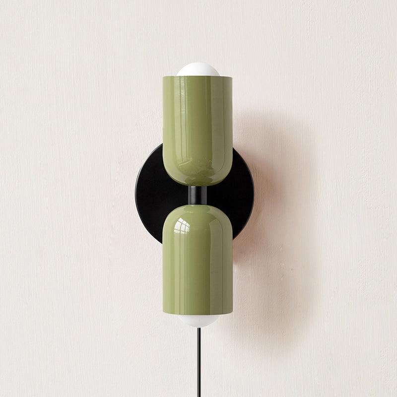 Lustra Wall Lamp Green Black Minimalist Plug-In
