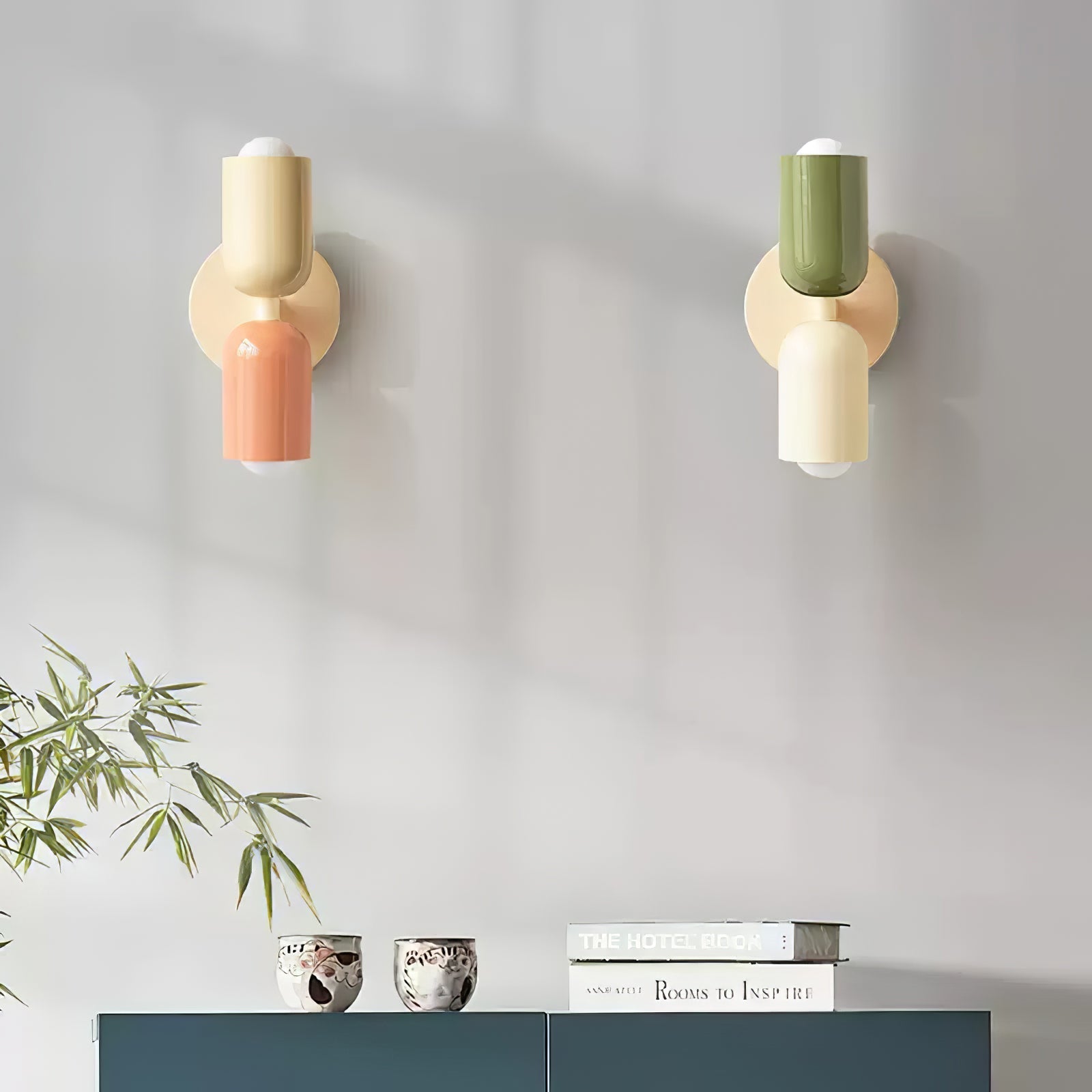 Lustra Wall Lamp Green Black Minimalist Plug-In