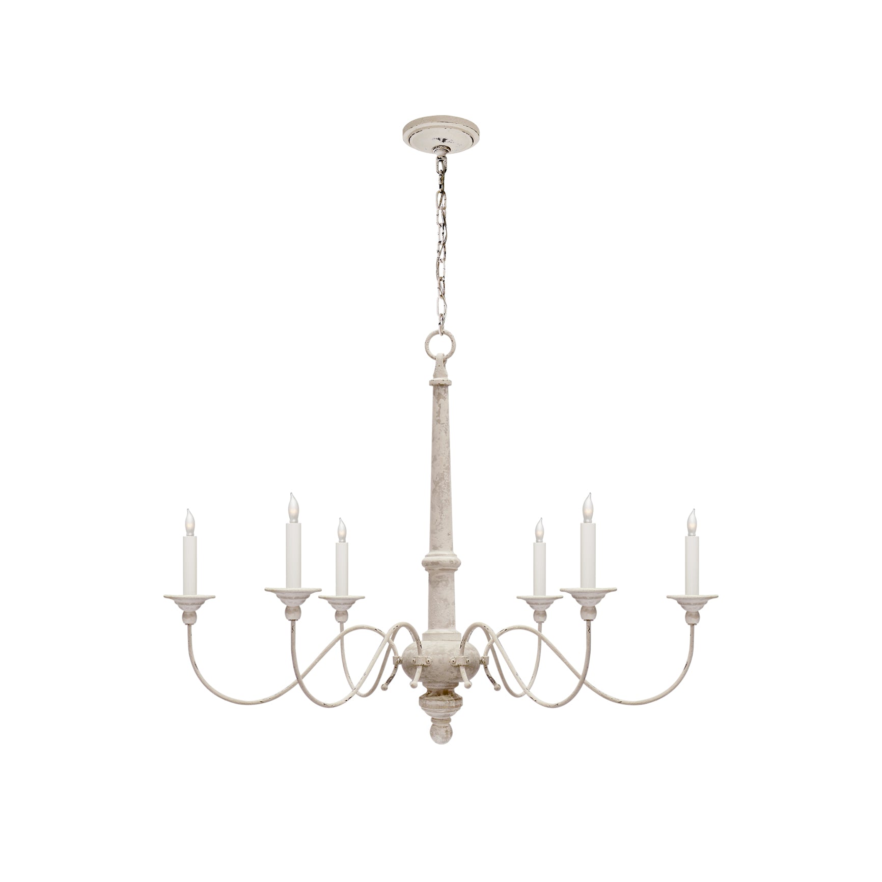 Zoliria Lustre Métal Blanc Ancien Luxe Postmoderne