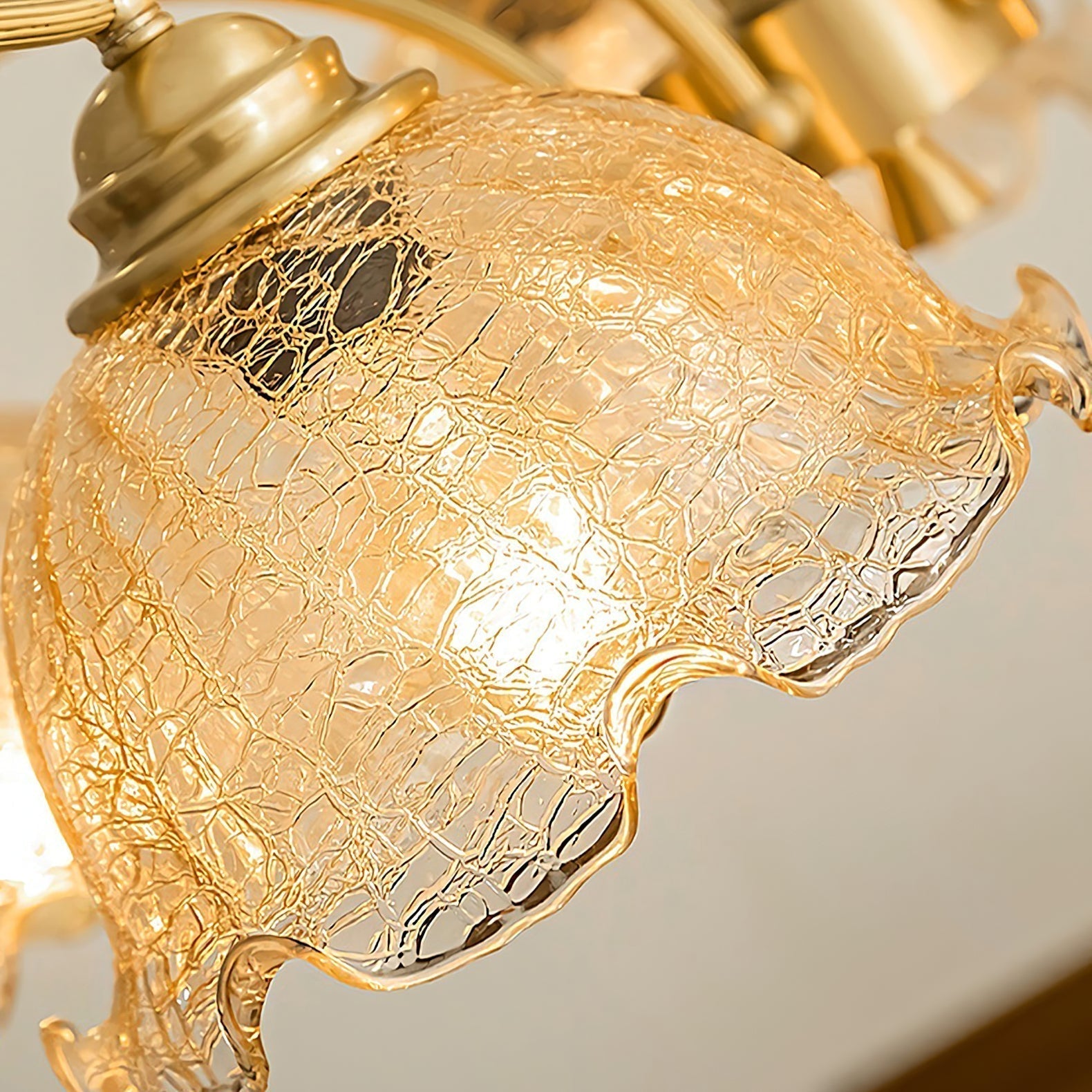 Ogle Lustre Métal Verre Fleur Créativité Individuelle
