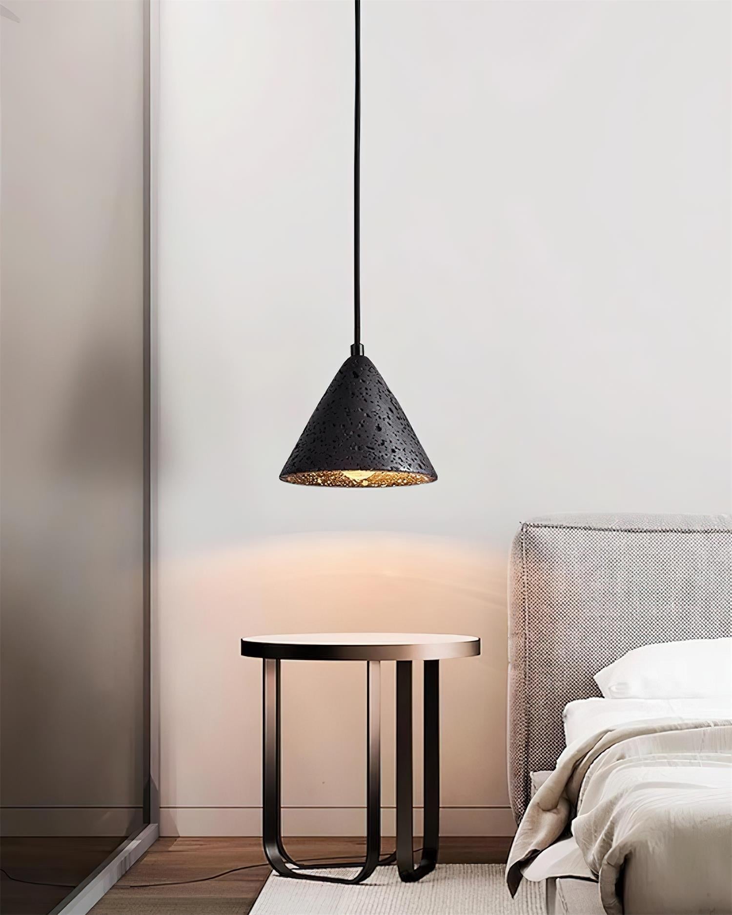 Lava Suspension Moderne en Travertin
