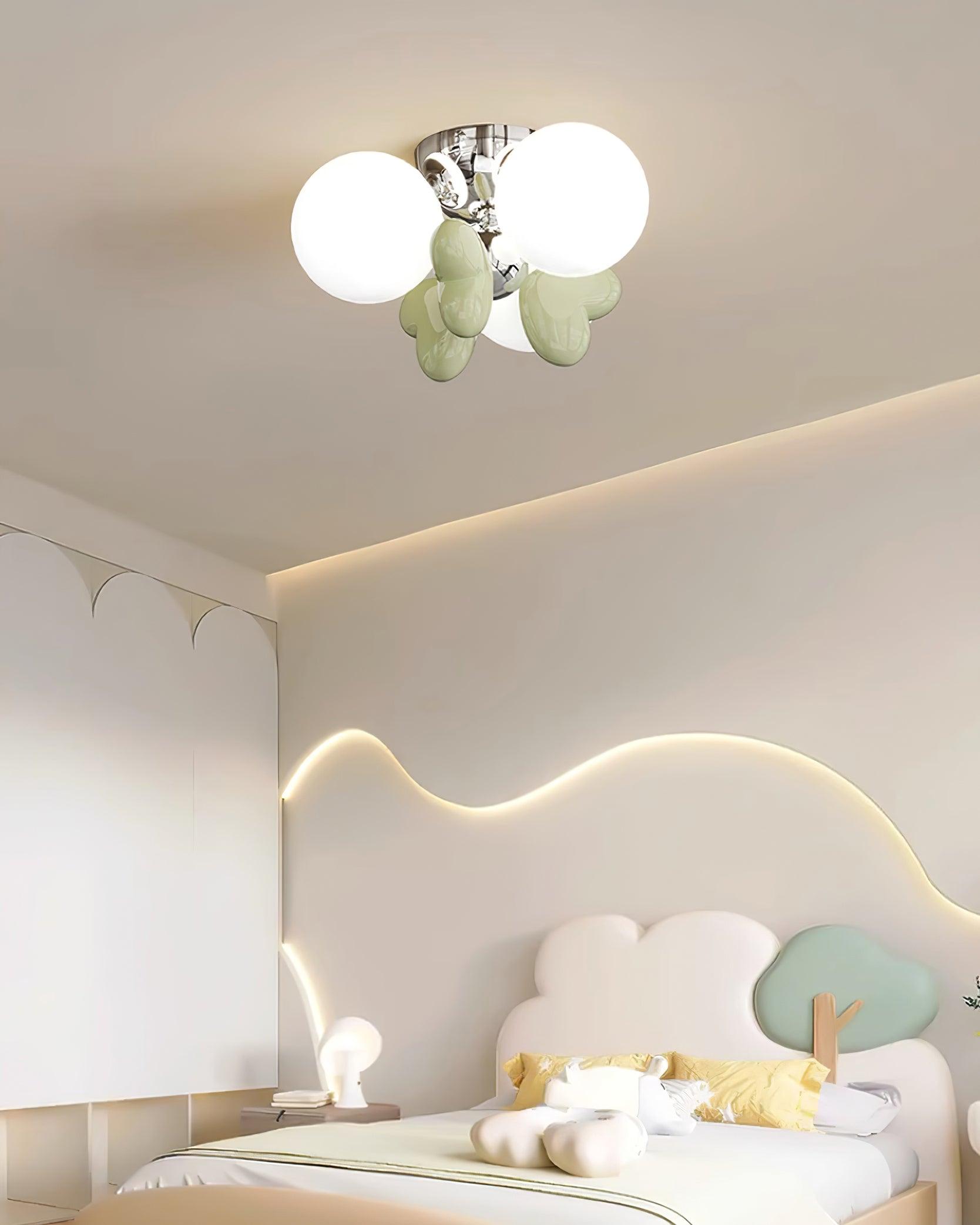 Nica Plafonnier Crème Globe Groupe Moderne Chambre