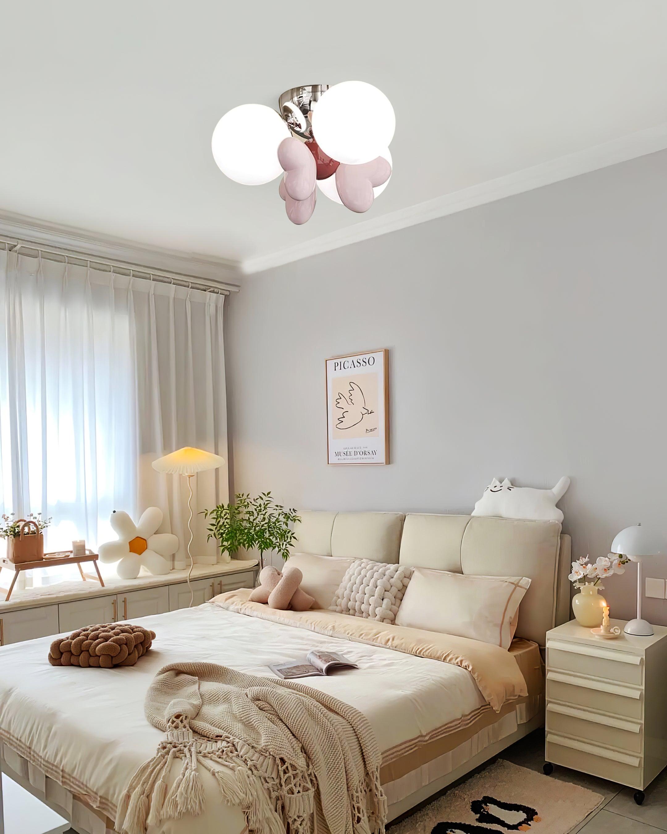 Nica Lustre Plafonnier Crème Élégant Lueur Douce