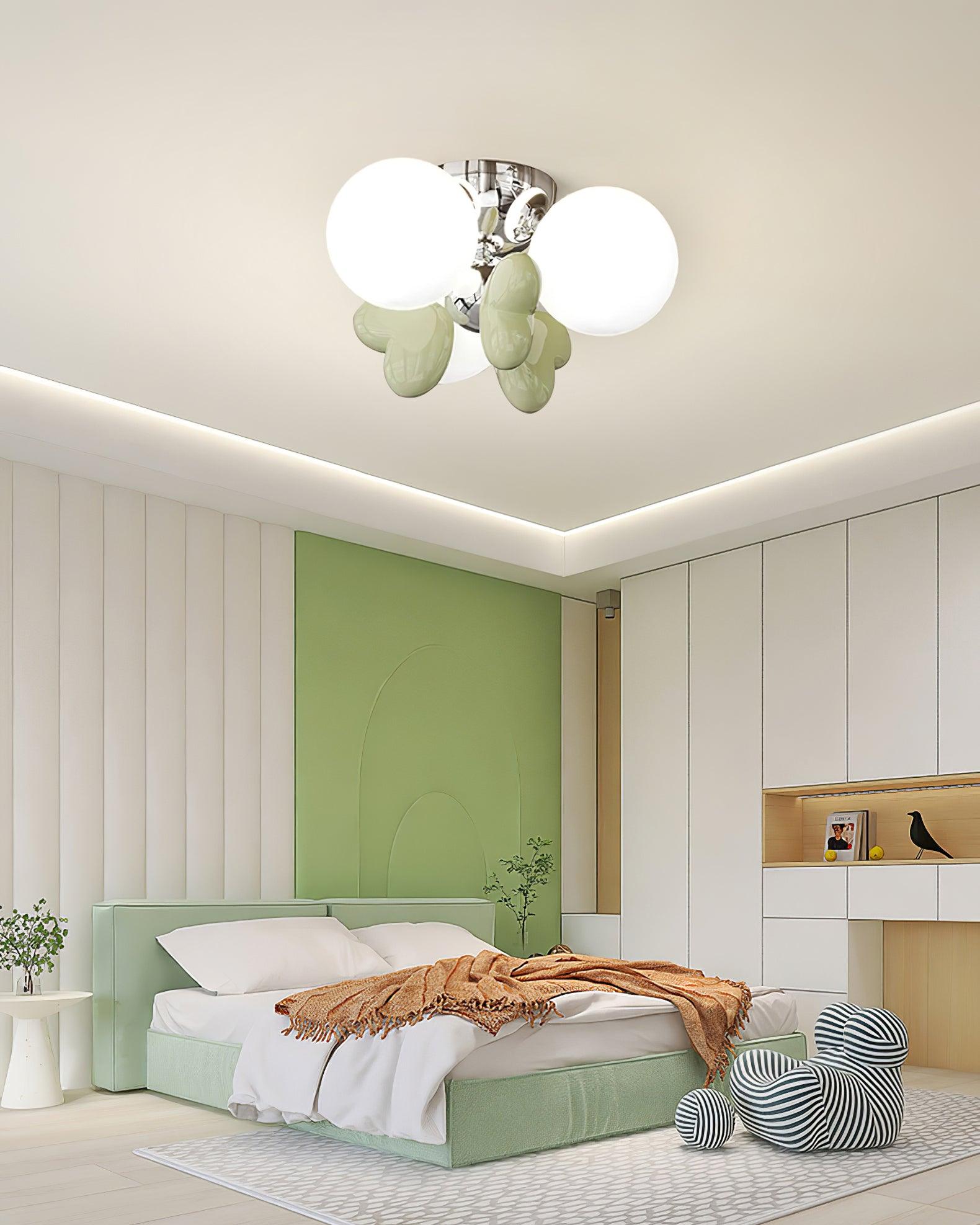 Nica Plafonnier Crème Globe Groupe Moderne Chambre