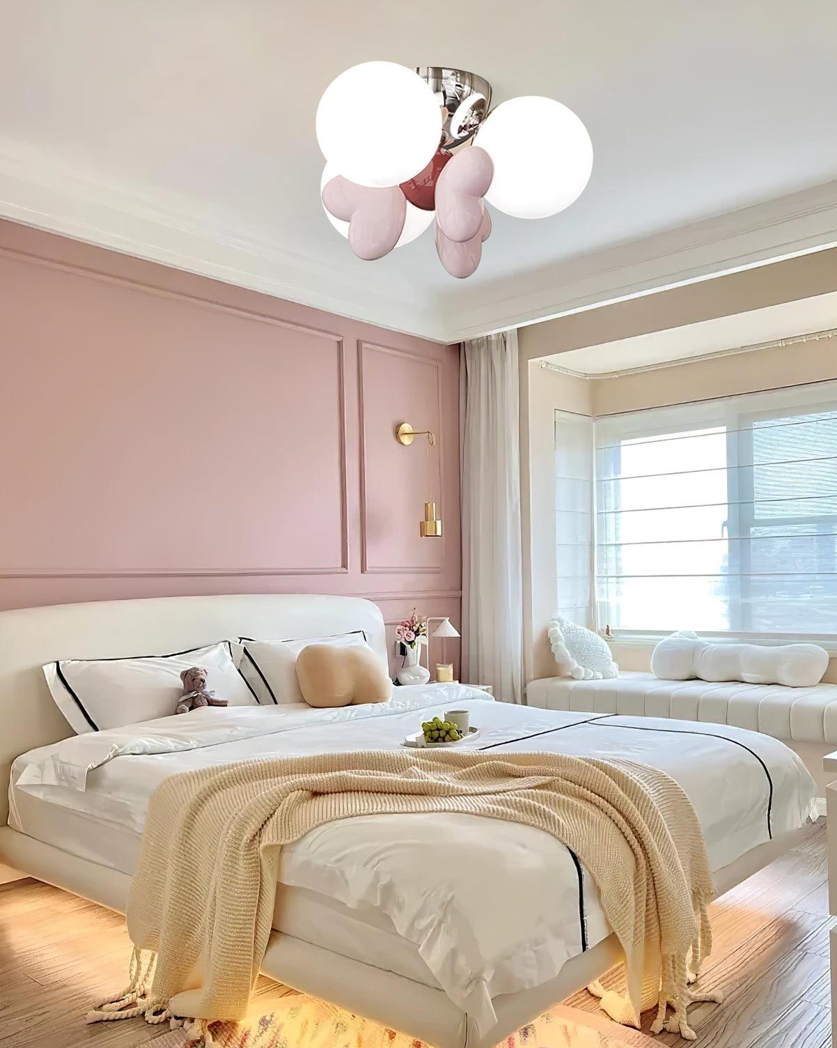 Nica Plafonnier Crème Globe Groupe Moderne Chambre