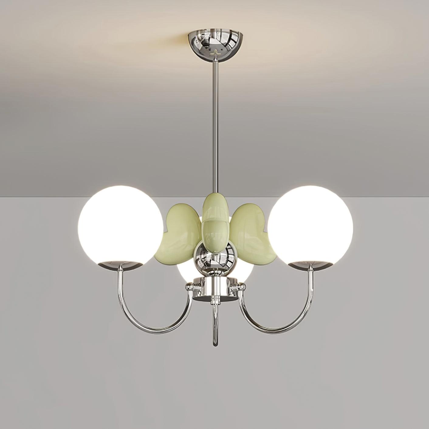 Nica Lustre Pétales en Porcelaine Rose Globes Dépoli
