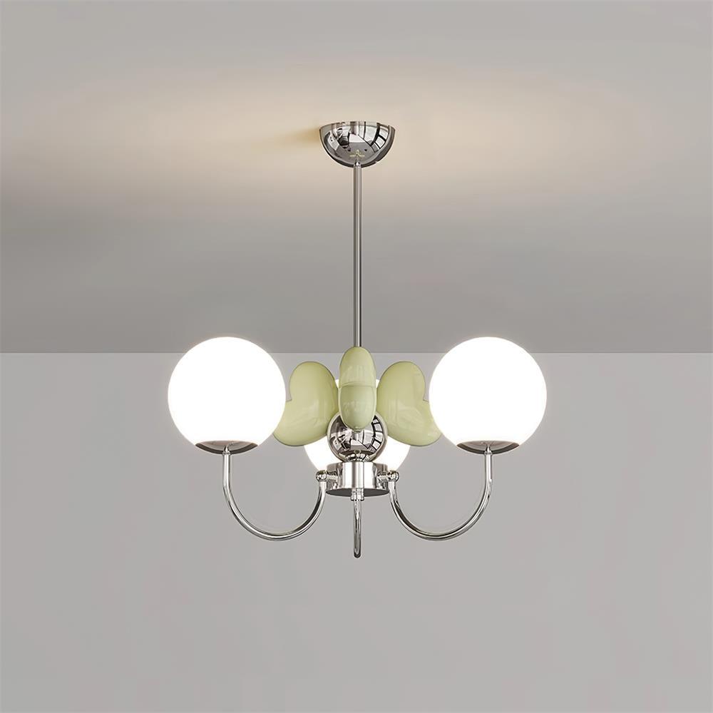 Nica Lustre Pétales en Porcelaine Rose Globes Dépoli