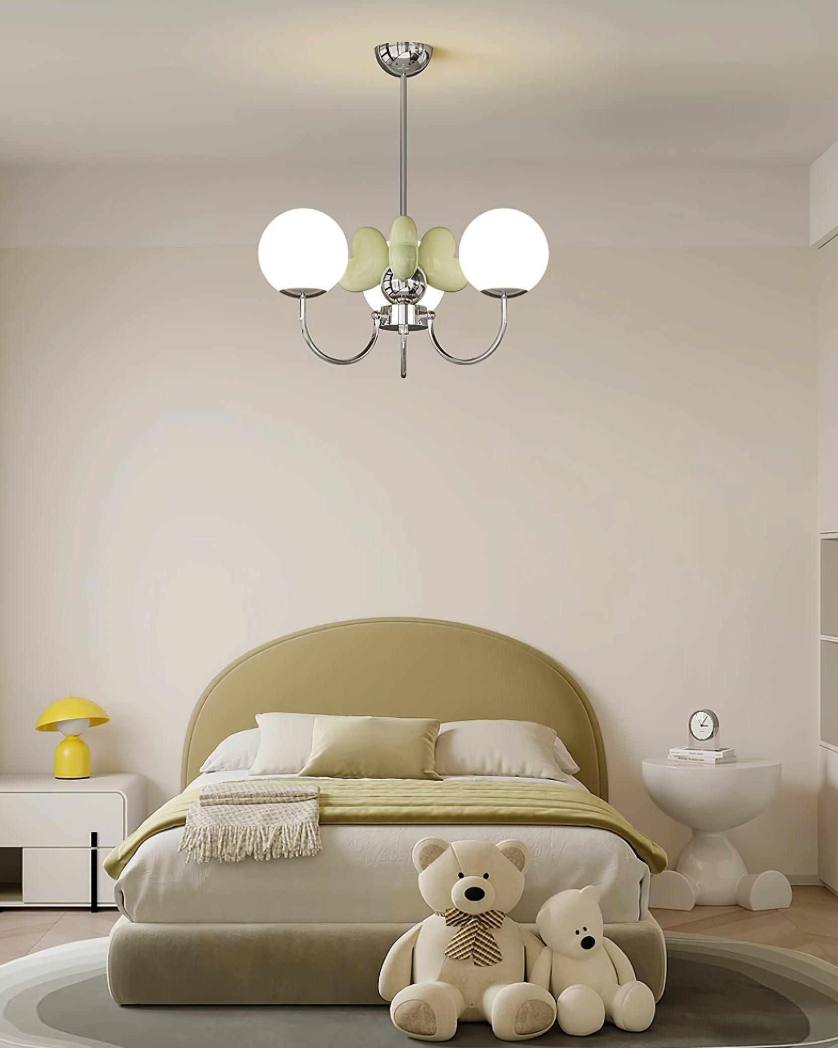 Nica Lustre Pétales en Porcelaine Rose Globes Dépoli