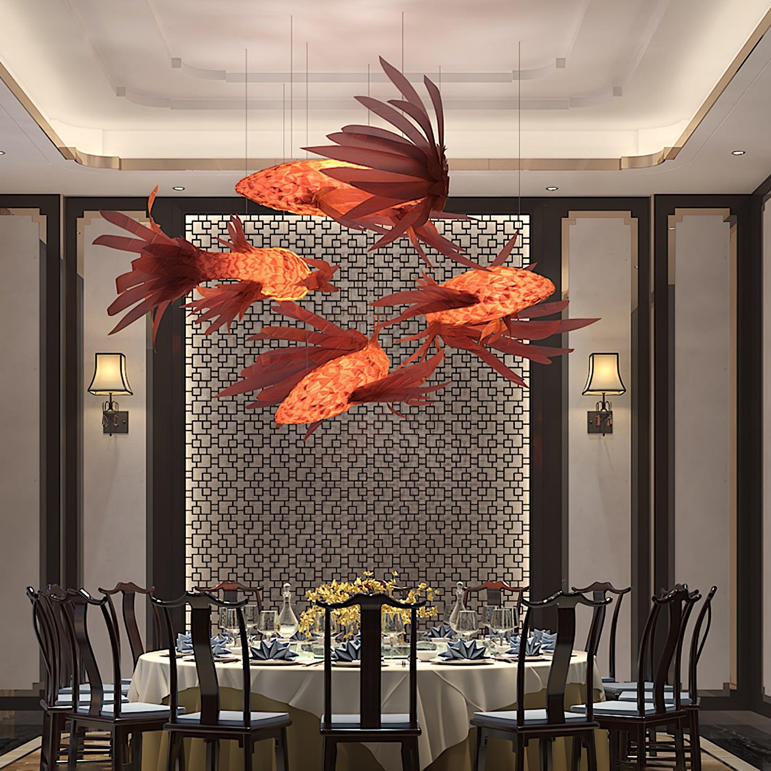 Vamararae Suspension Koi tourbillon cramoisi