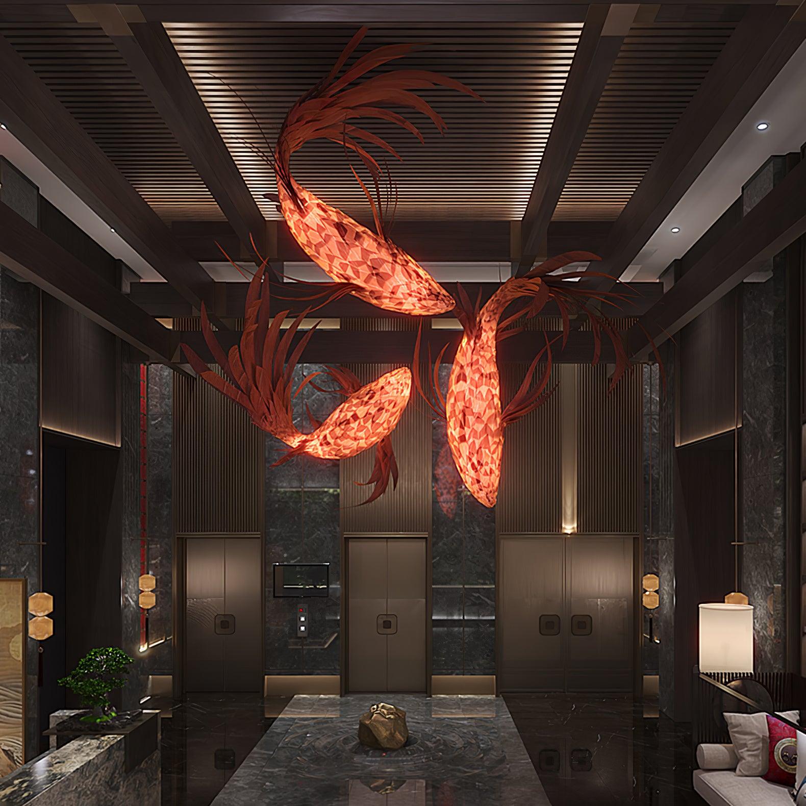 Vamararae Suspension Koi tourbillon cramoisi
