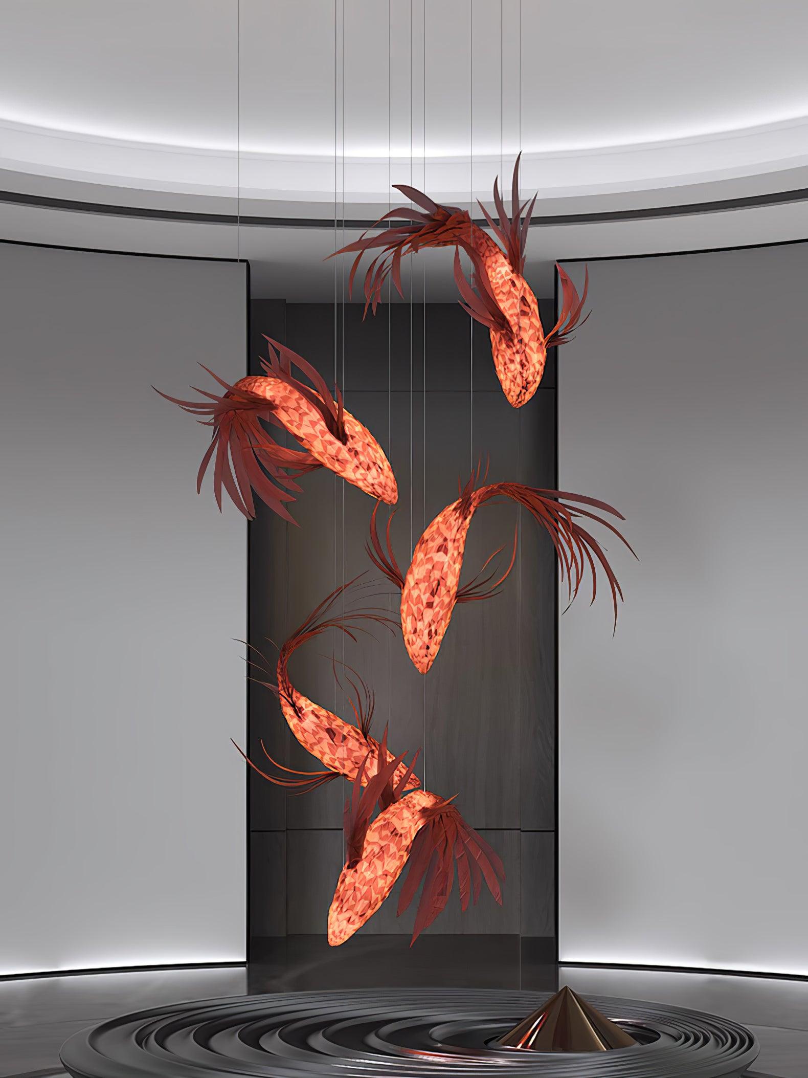 Vamararae Suspension Koi tourbillon cramoisi