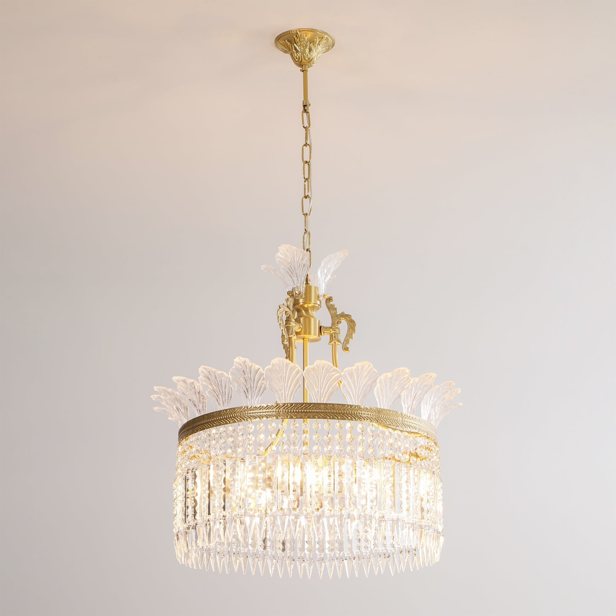 Xelra Lustre en Laiton & Cristal