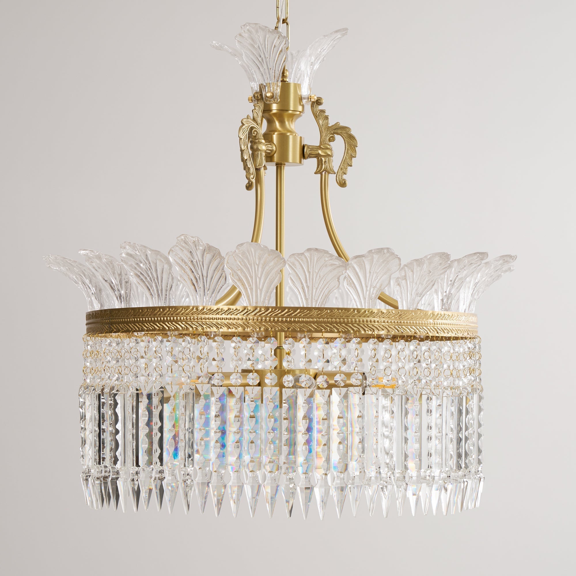 Xelra Lustre en Laiton & Cristal