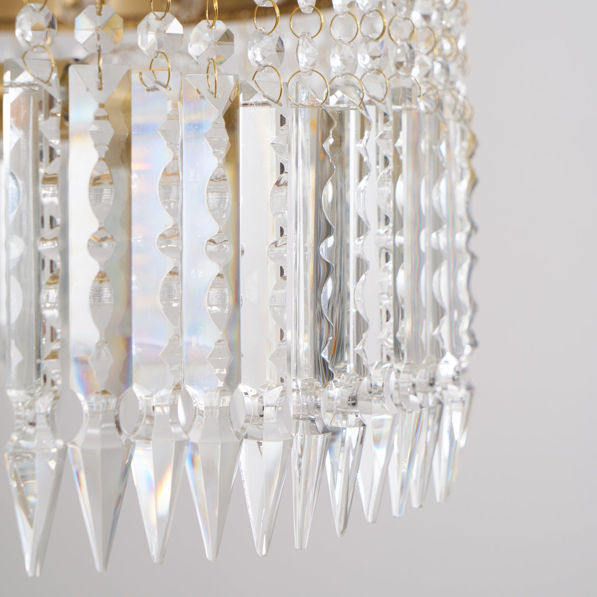 Xelra Lustre en Laiton & Cristal
