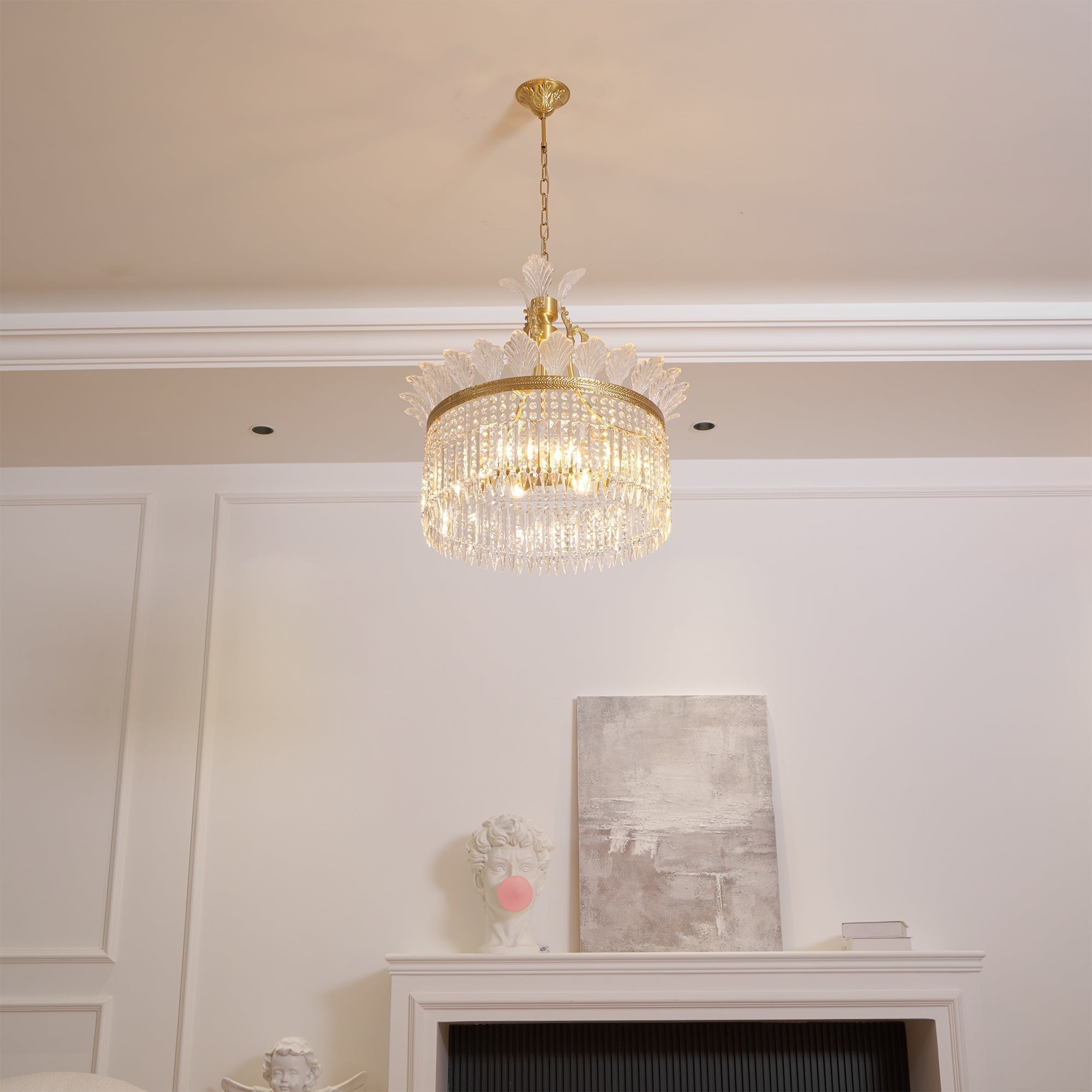 Xelra Lustre en Laiton & Cristal