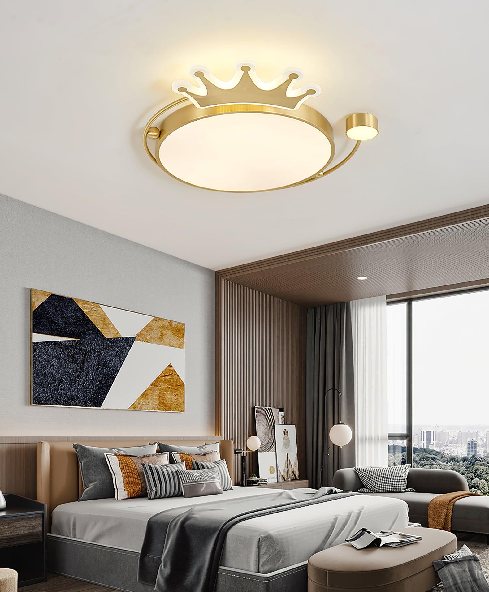 Aloror Lampe Plafonnier Classique Art Couronne