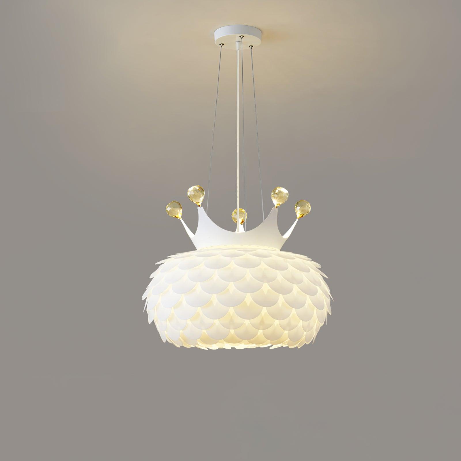 Crown Lampe Suspendue Cristal Coquille Glam