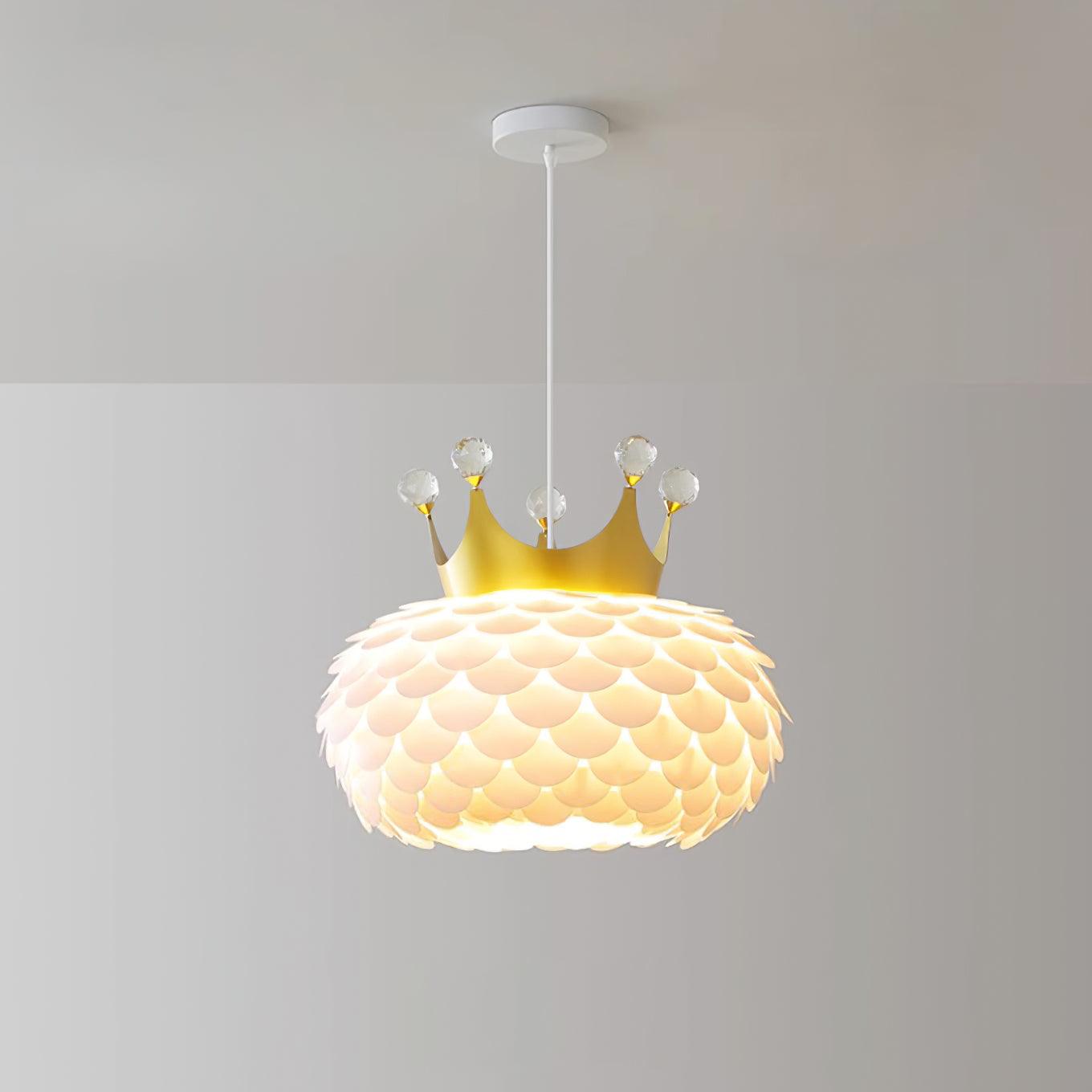 Crown Lampe Suspendue Cristal Coquille Glam