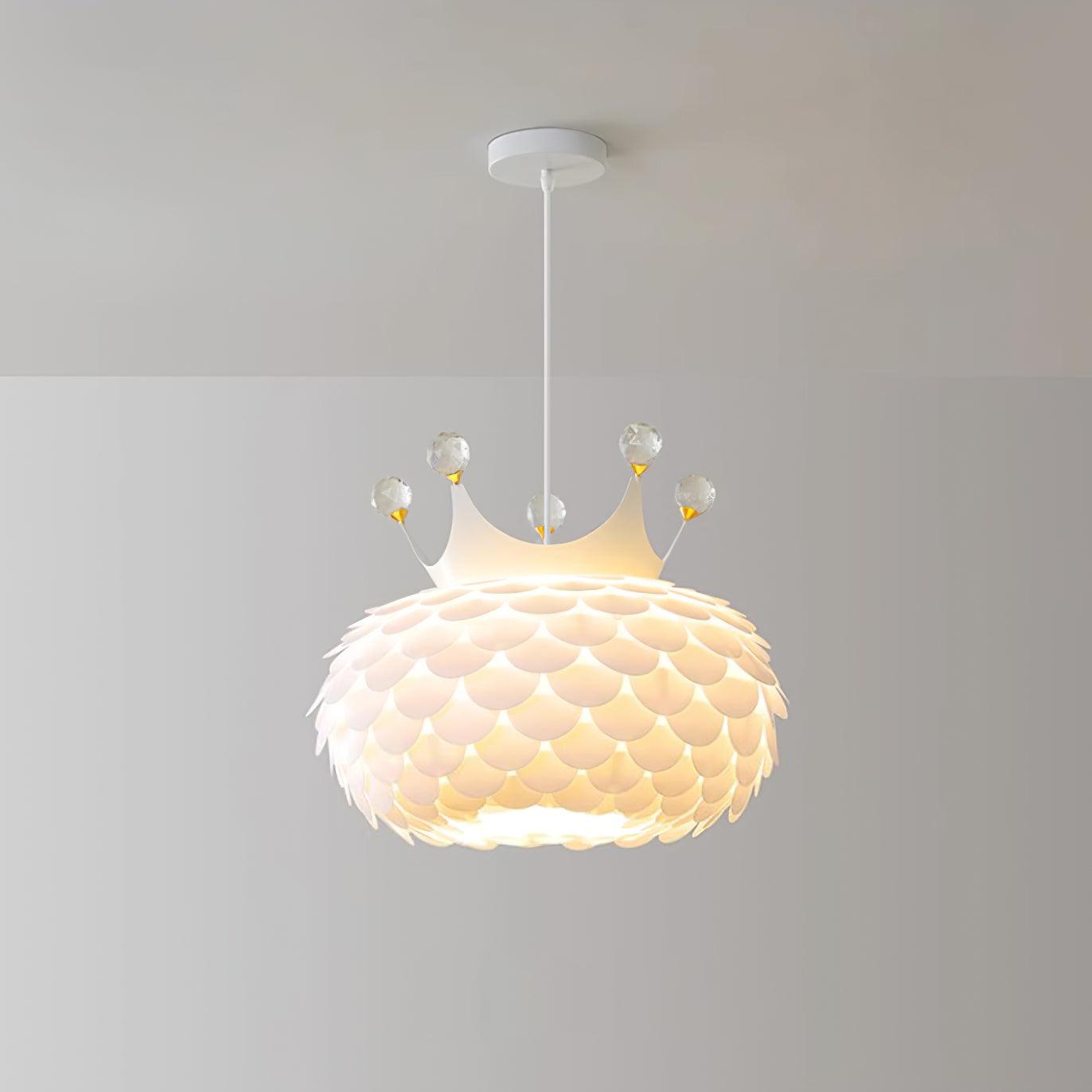 Crown Lampe Suspendue Cristal Coquille Glam