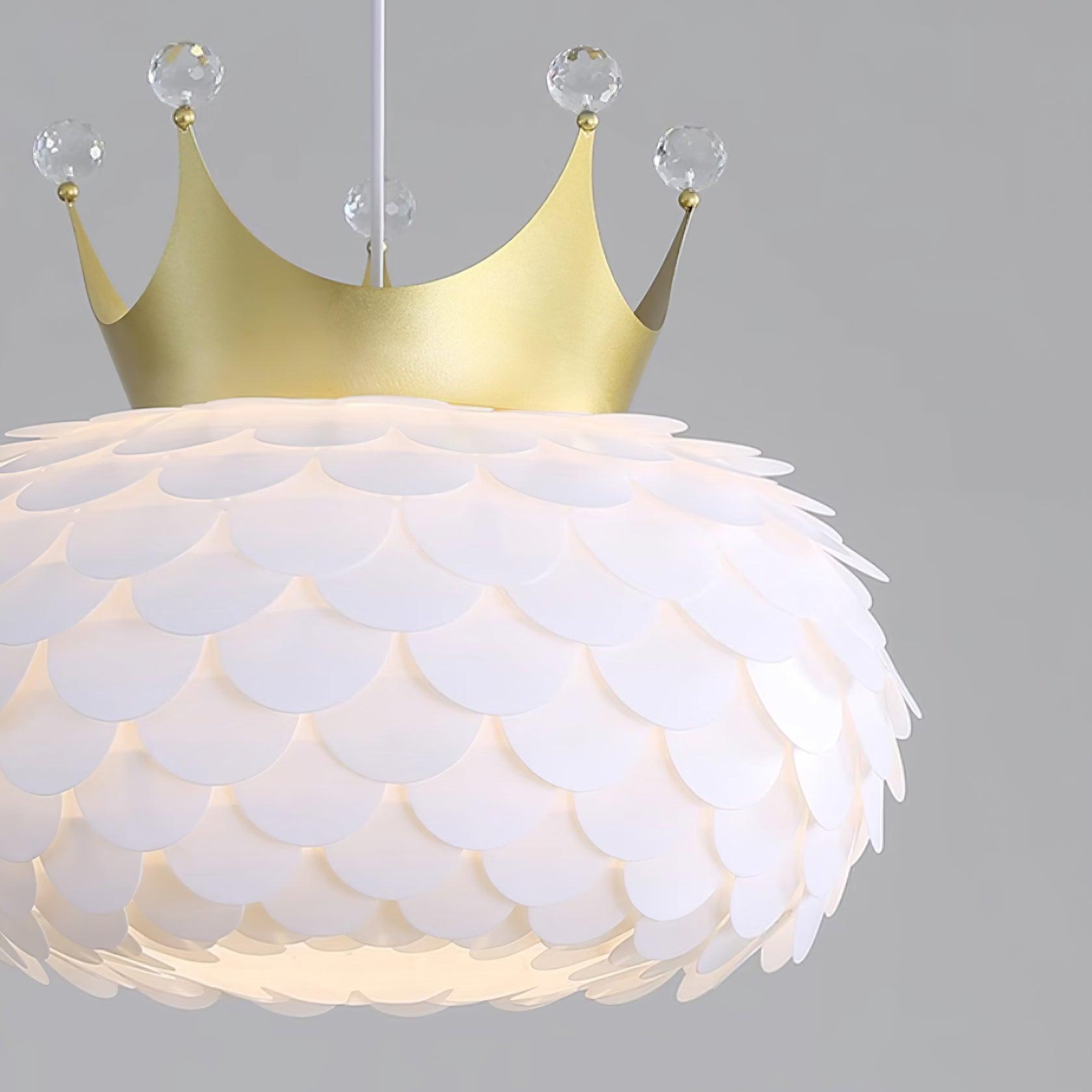 Crown Lampe Suspendue Cristal Coquille Glam