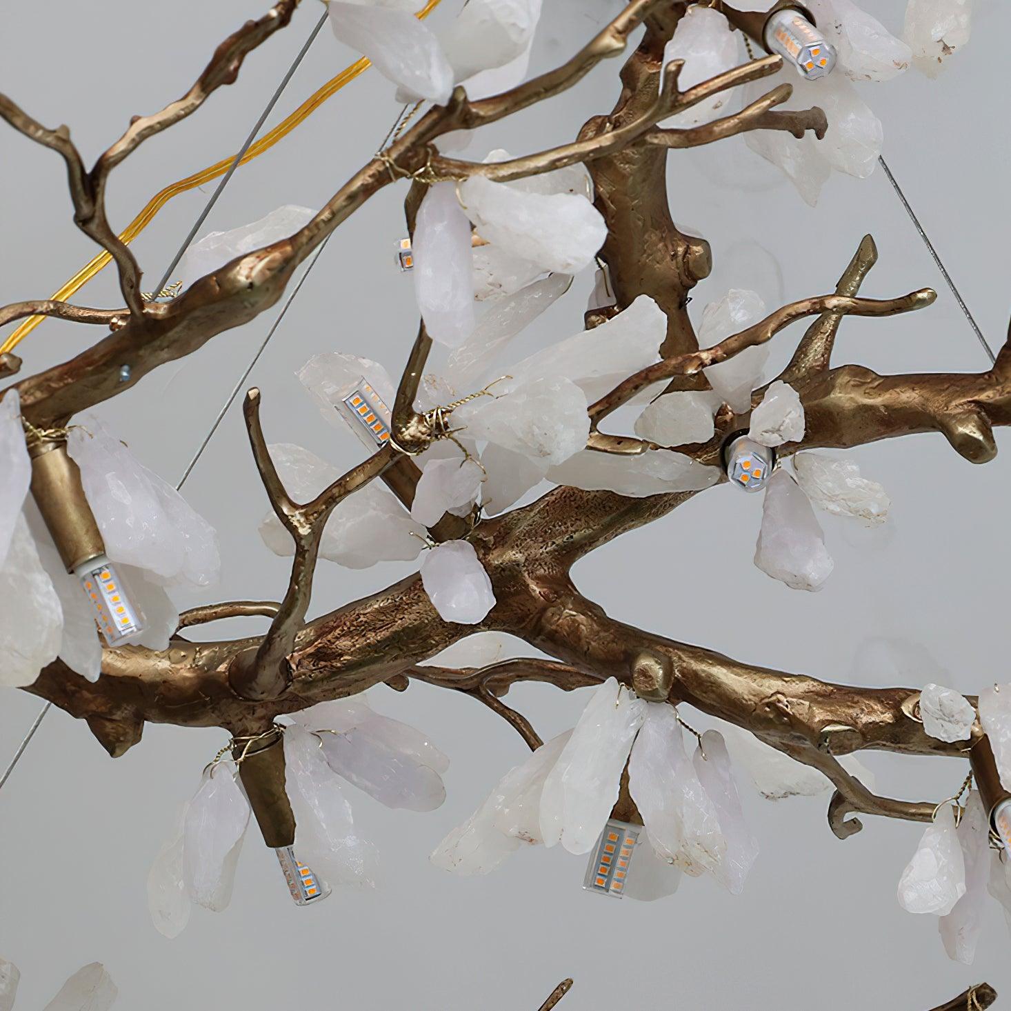 Lustra Lustre Organique en Pierre et Branches