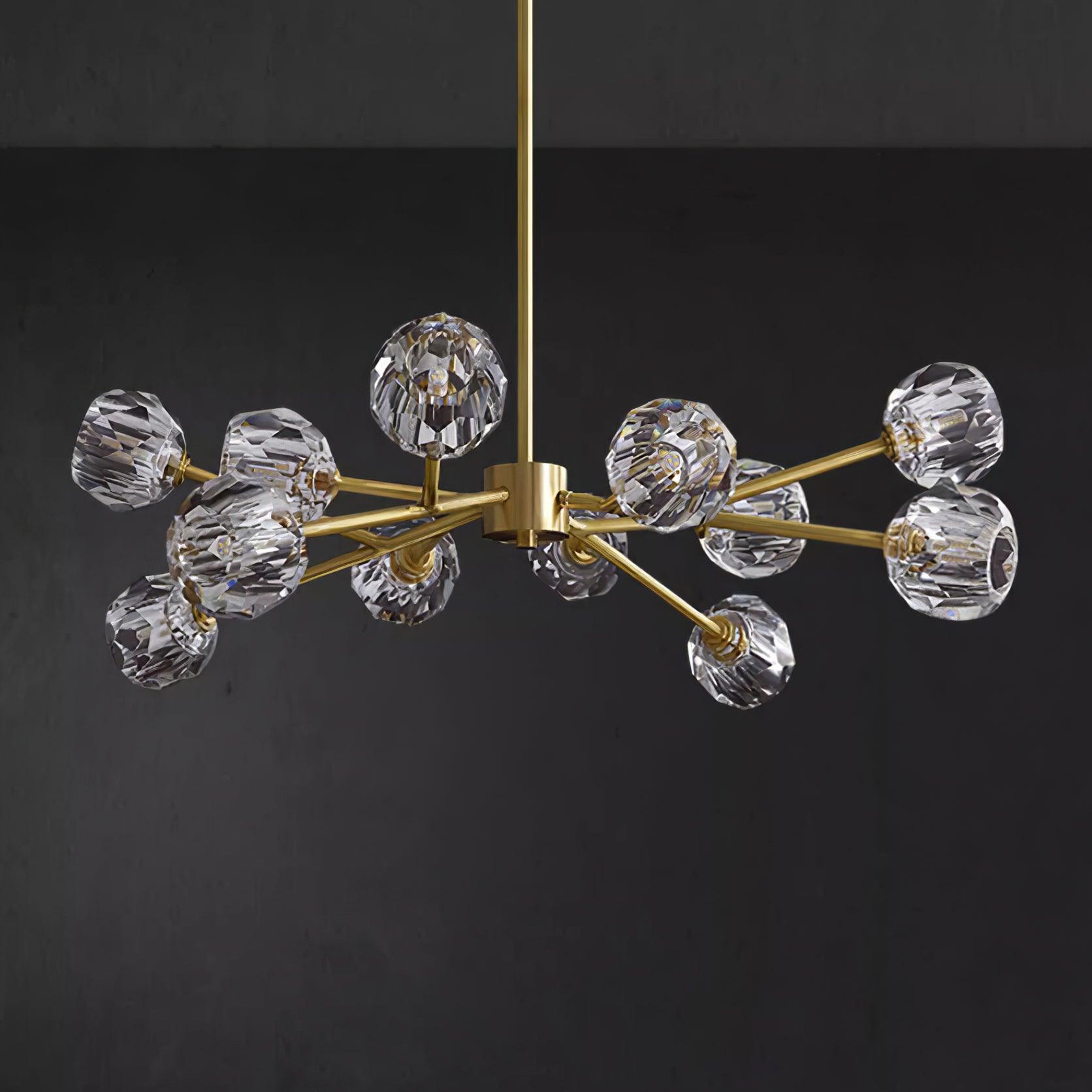 Kristy Lustre Boule de Cristal Laiton Élégance