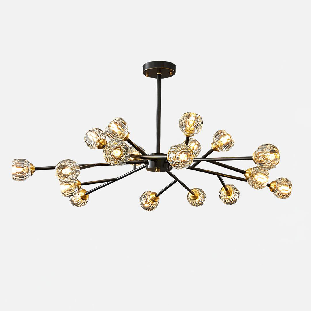 Kristy Lustre Boule de Cristal Laiton Élégance