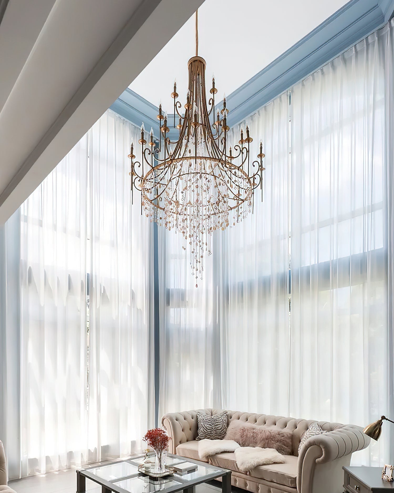Errina Lustre Postmoderne Luxe Coquille Cristal