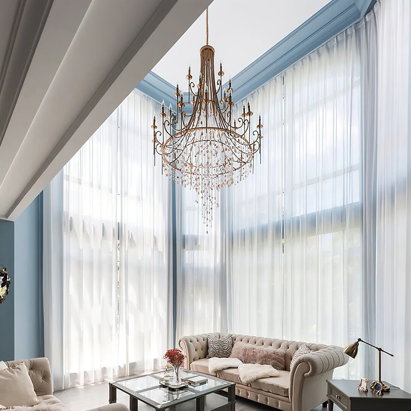 Errina Lustre Postmoderne Luxe Coquille Cristal