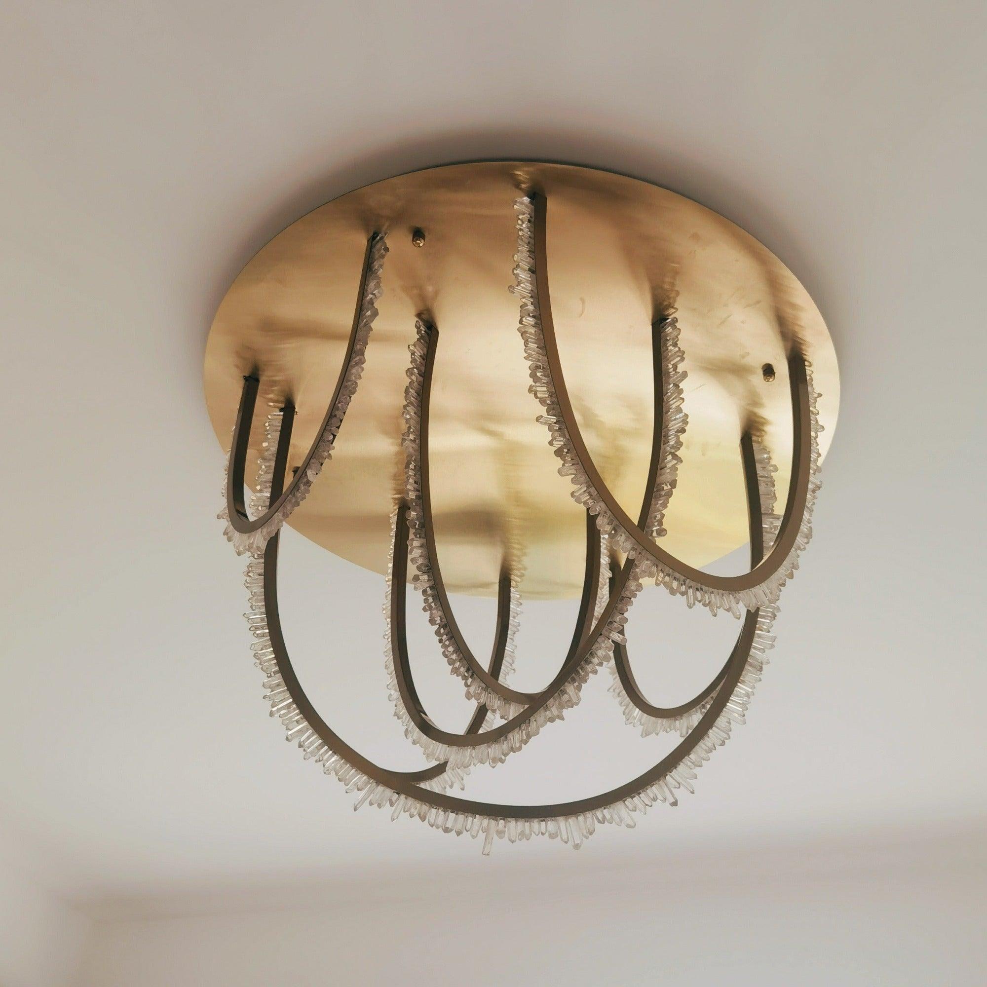 Crystal Lampe Plafonnier Cristal Corde à Créativité Individuelle