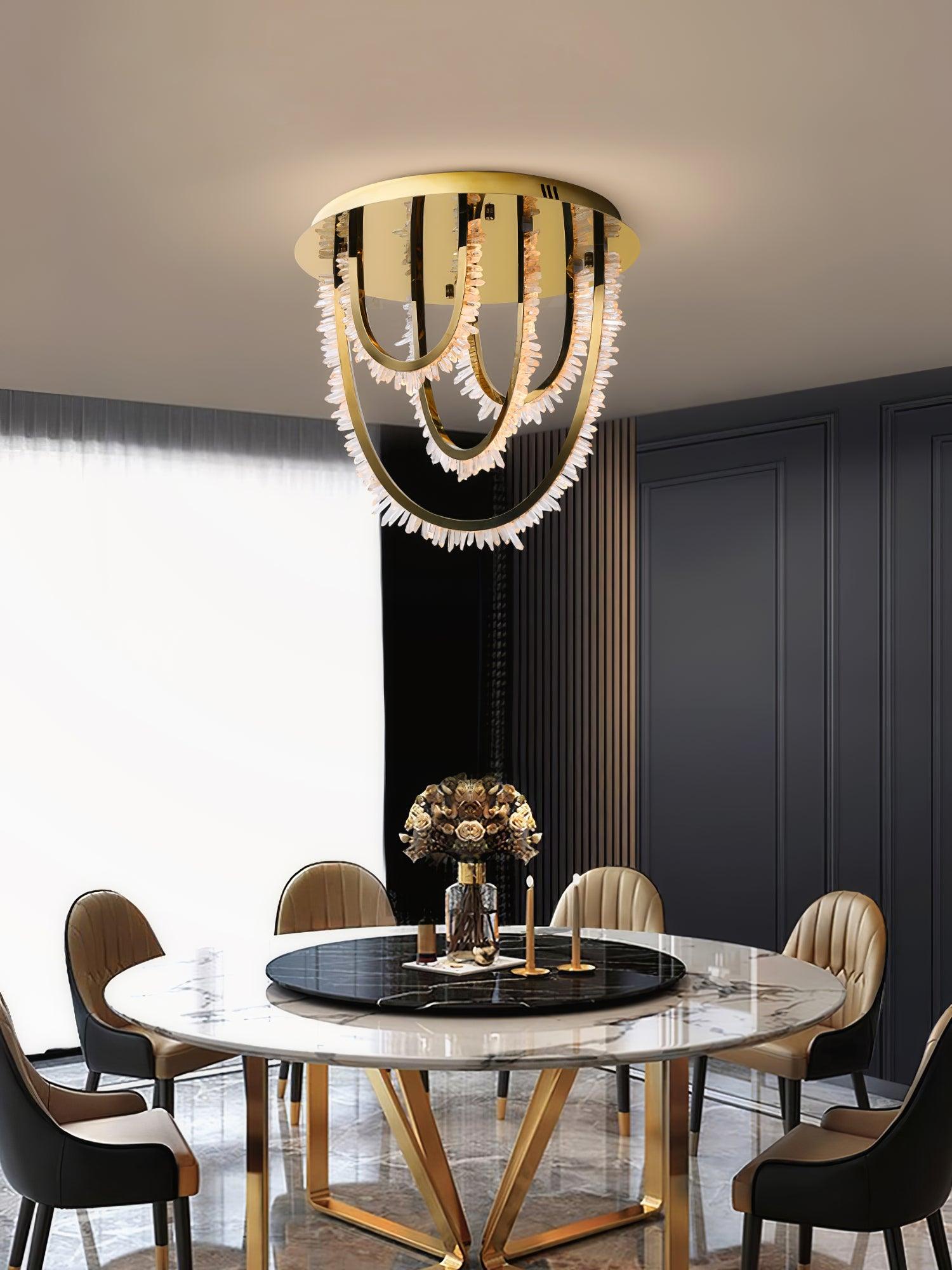 Crystal Lampe Plafonnier Cristal Corde à Créativité Individuelle