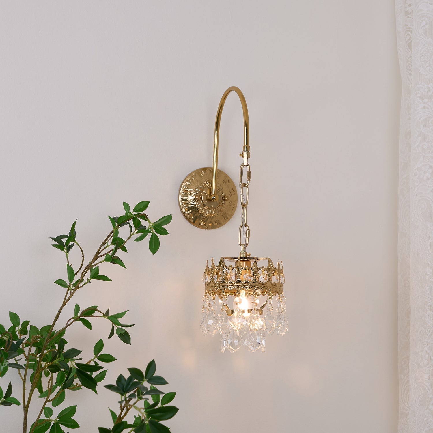 Ivmarila Applique Murale Art Nordique Couronne en Cristal
