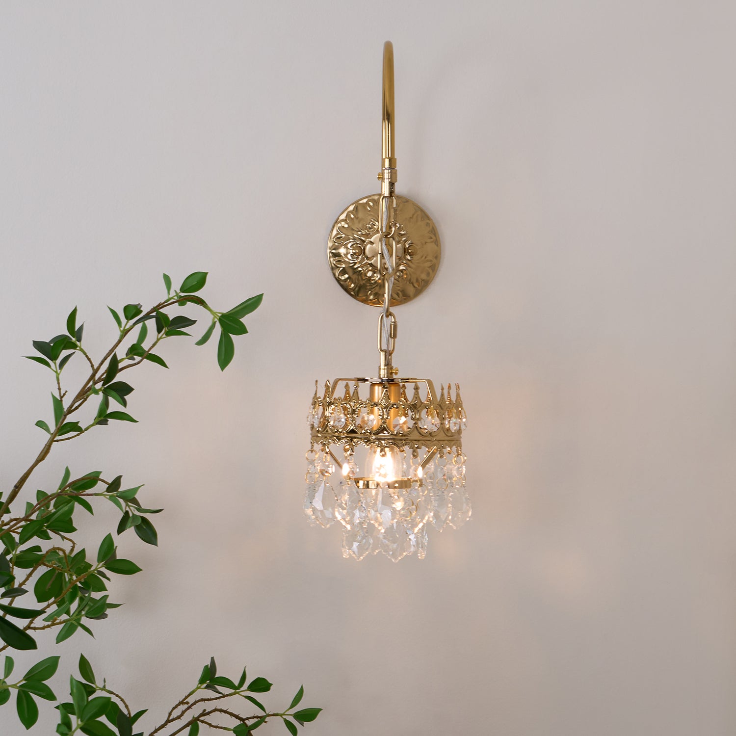 Ivmarila Applique Murale Art Nordique Couronne en Cristal