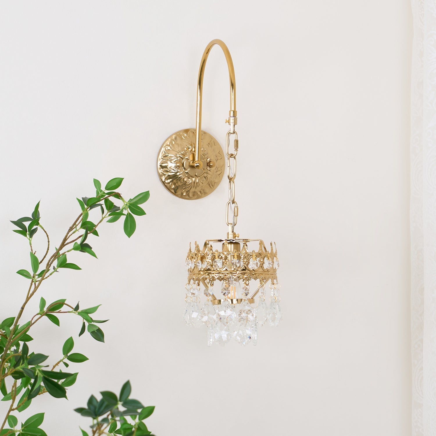 Ivmarila Applique Murale Art Nordique Couronne en Cristal