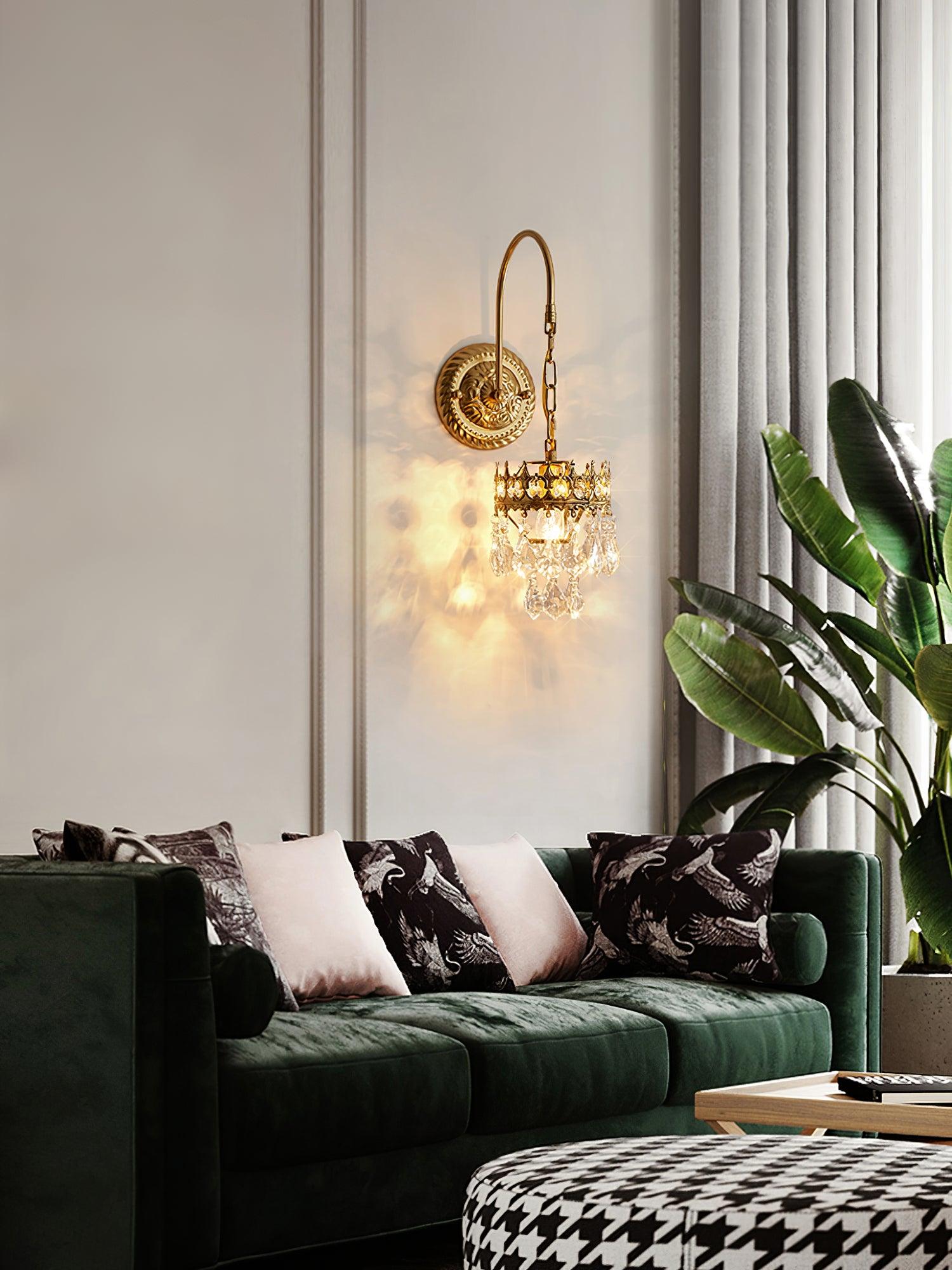 Ivmarila Applique Murale Art Nordique Couronne en Cristal