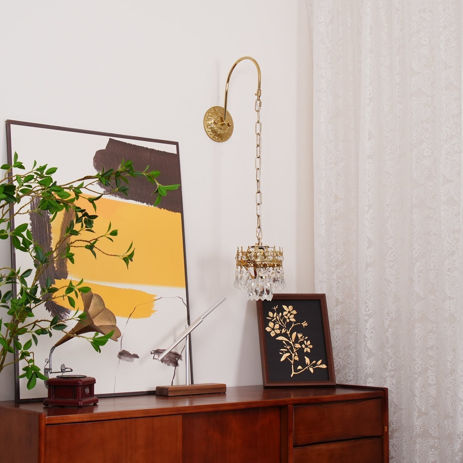 Ivmarila Applique Murale Art Nordique Couronne en Cristal