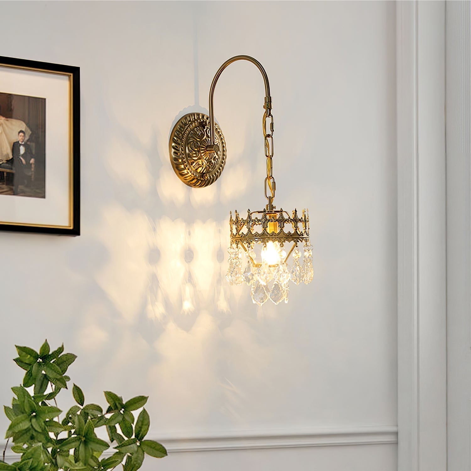 Ivmarila Applique Murale Art Nordique Couronne en Cristal